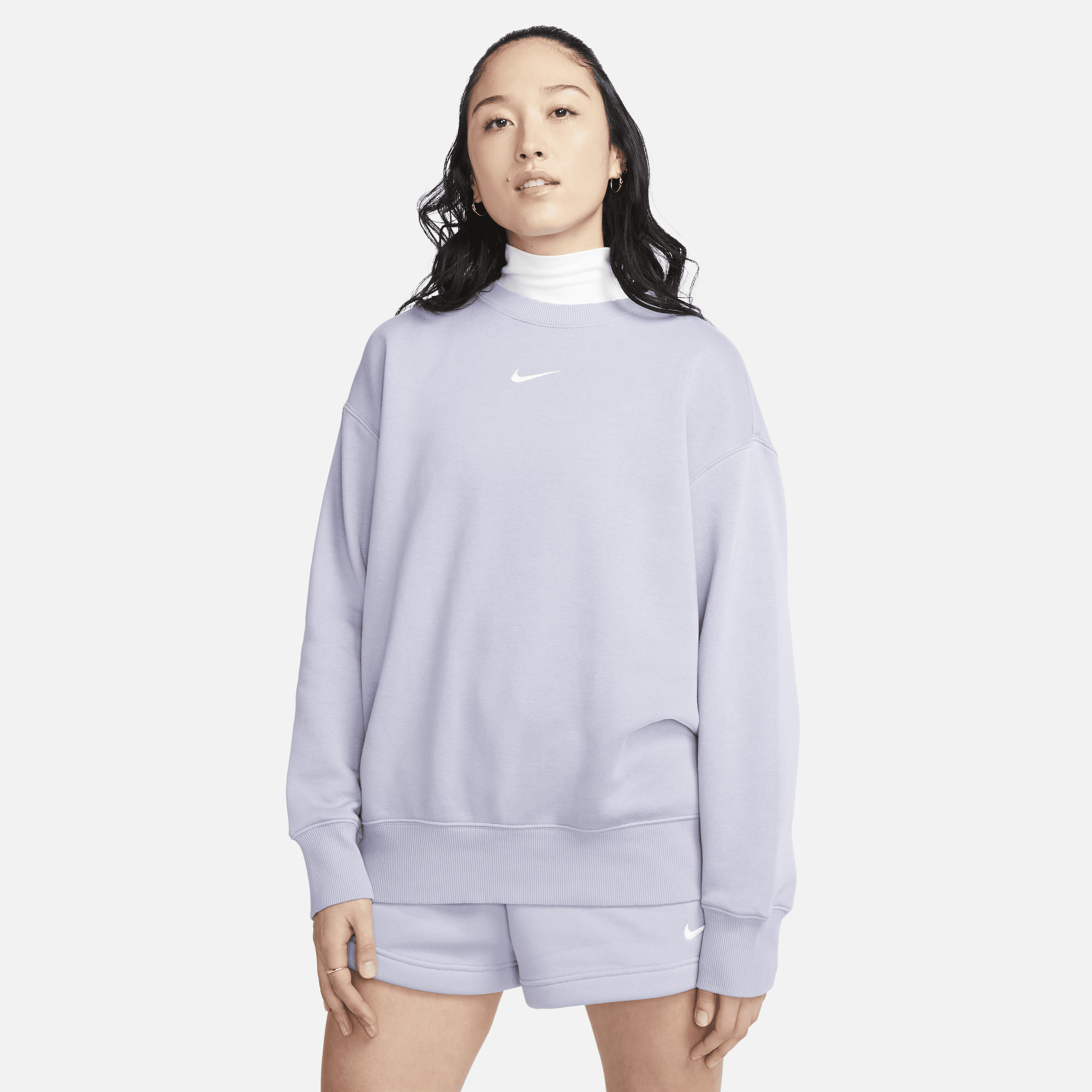 Nike Women's  Sportswear Phoenix Fleece Oversized Crewneck Sweatshirt In Purple