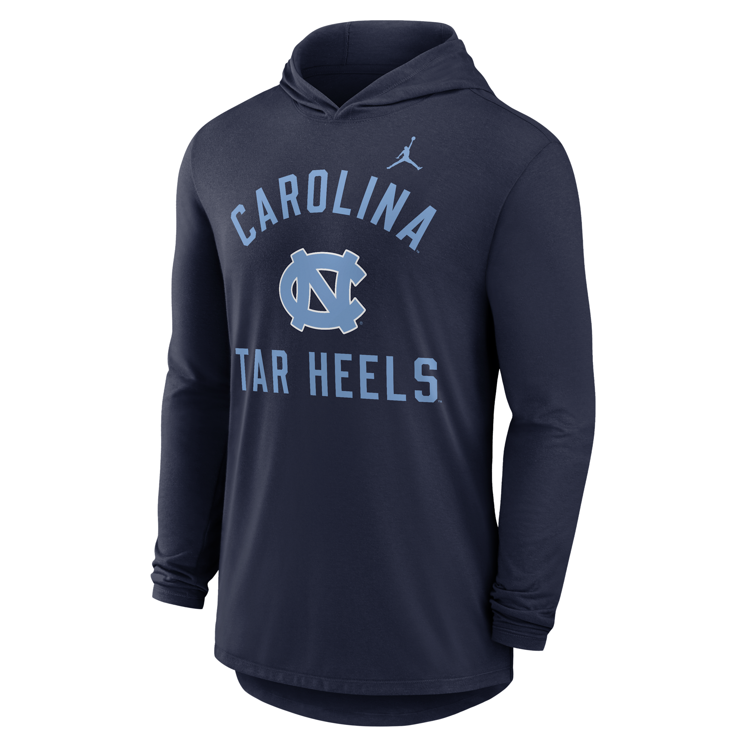Jordan Men's North Carolina Campus Arch  Brand Dri-fit College Long-sleeve Hooded T-shirt In Blue