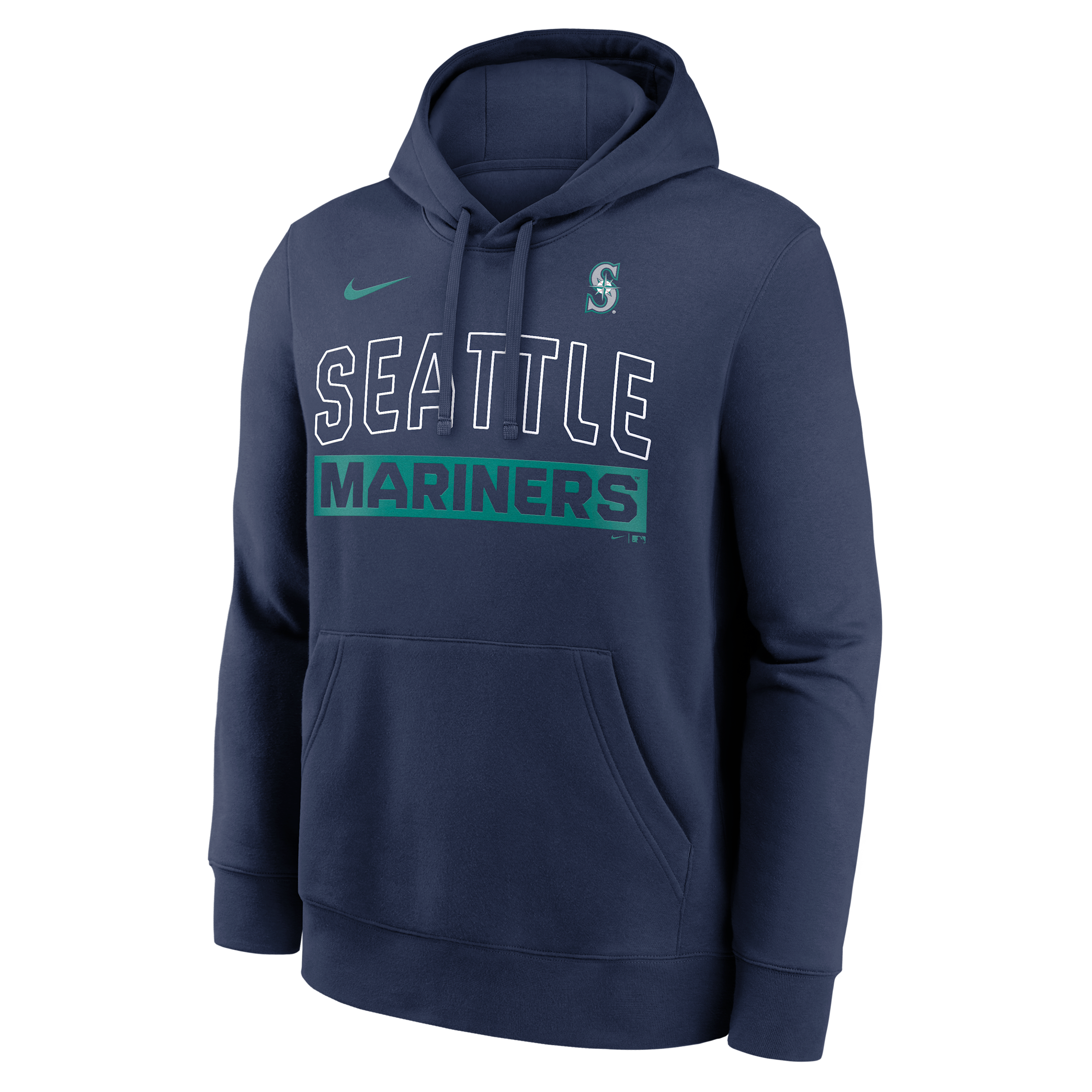 Seattle Mariners Club Nike Men's MLB Pullover Hoodie in Blue | NKDK44BMVR-2VW