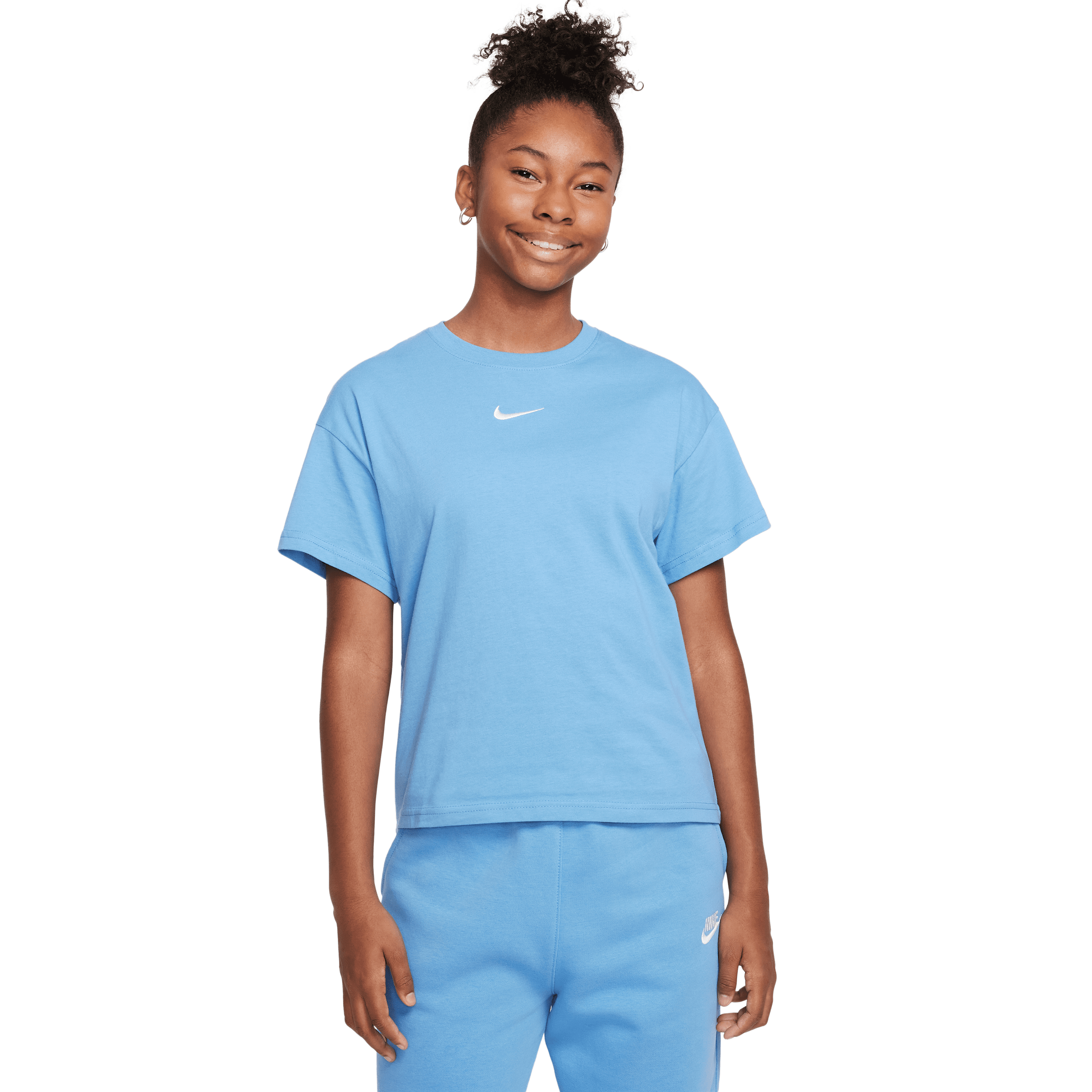 Nike Sportswear Essential Big Kids' (girls') T-shirt In Blue