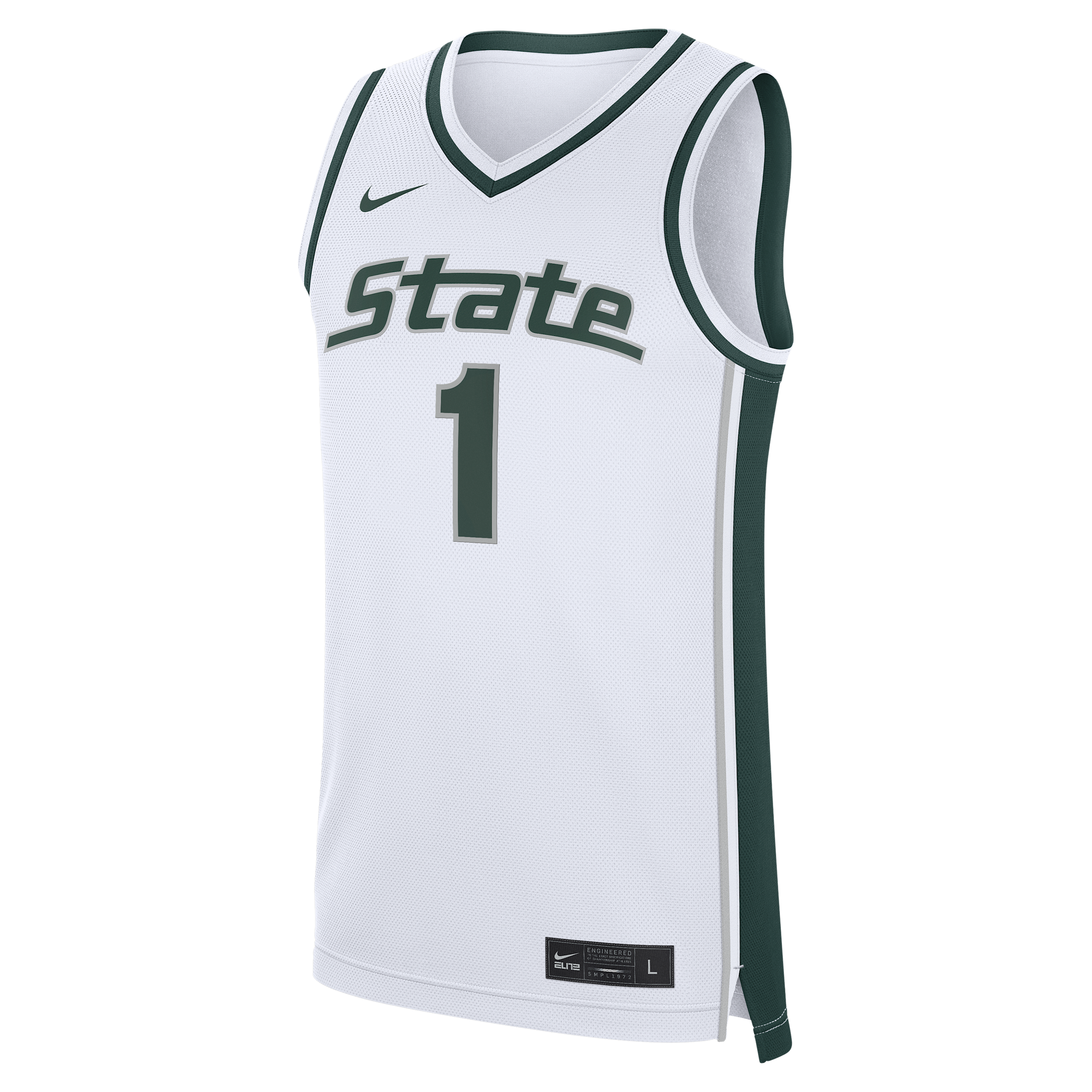 Michigan State Replica Nike Men's College Basketball Jersey in White | NCBJ0GEUMST-VHA