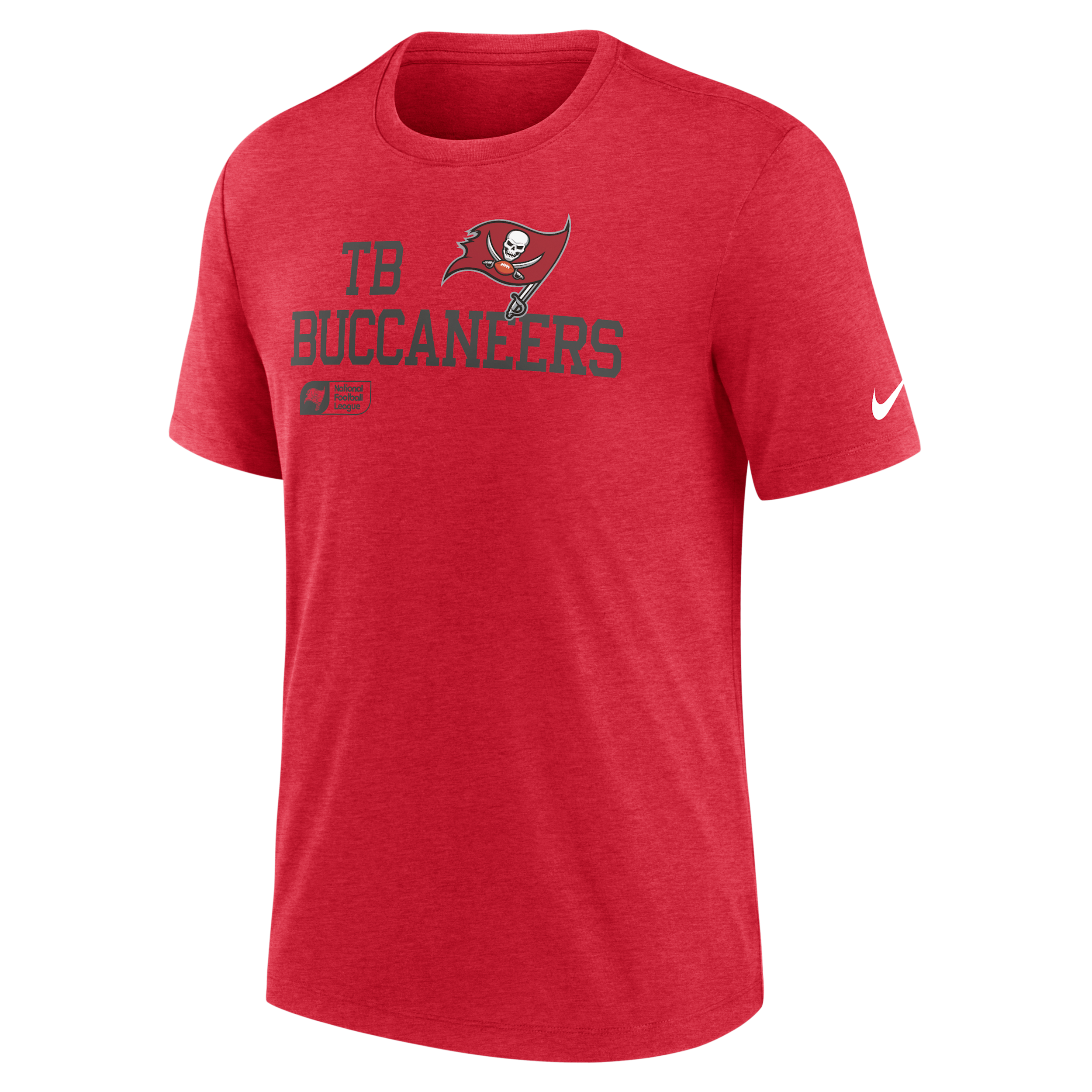 Tampa Bay Buccaneers Overlap Lockup Nike Men's NFL T-Shirt in Red | NJFDEX488B-U66