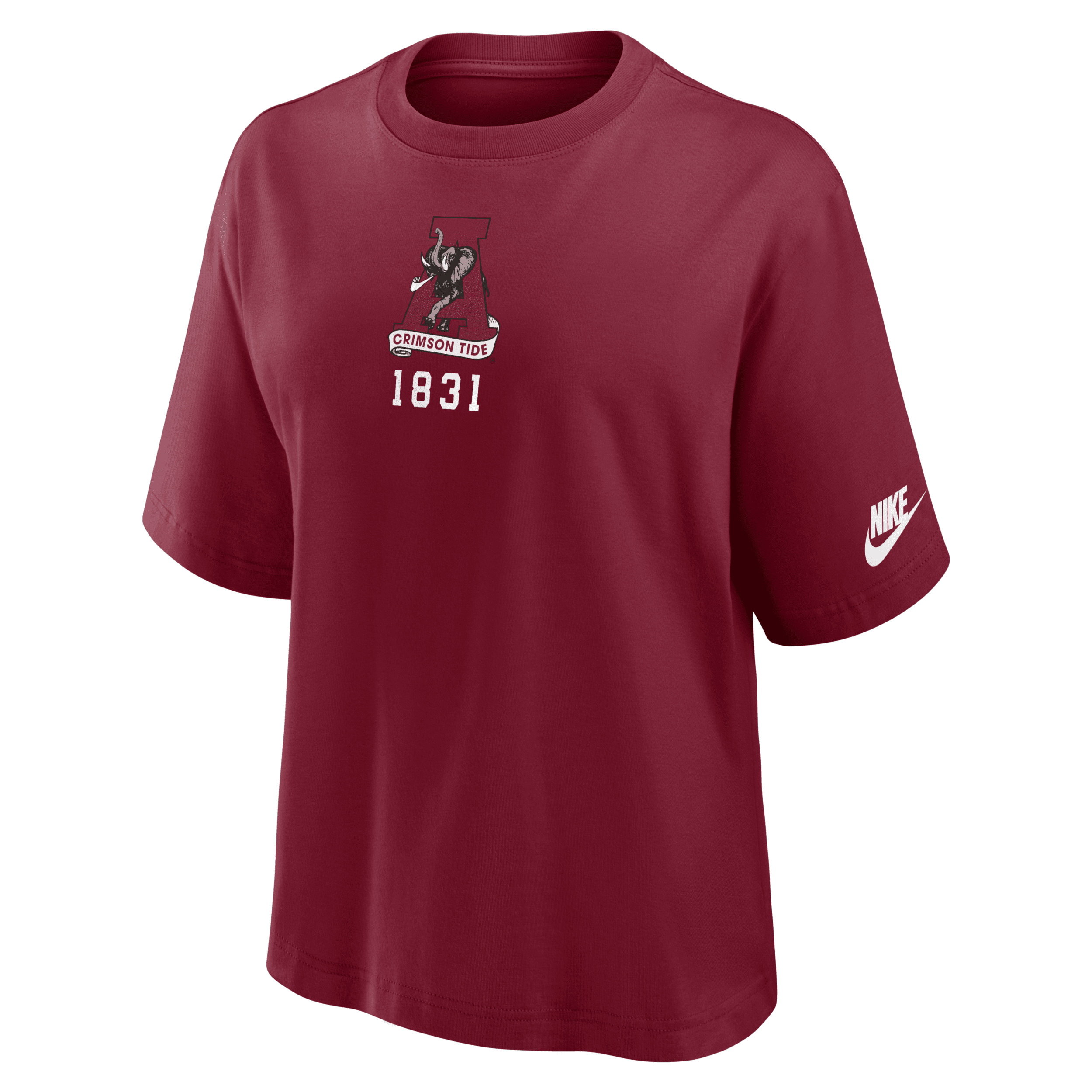 NIKE ALABAMA CRIMSON TIDE LEGACY ESTABLISHED BOXY WOMEN'S COLLEGE T-SHIRT 1015609785