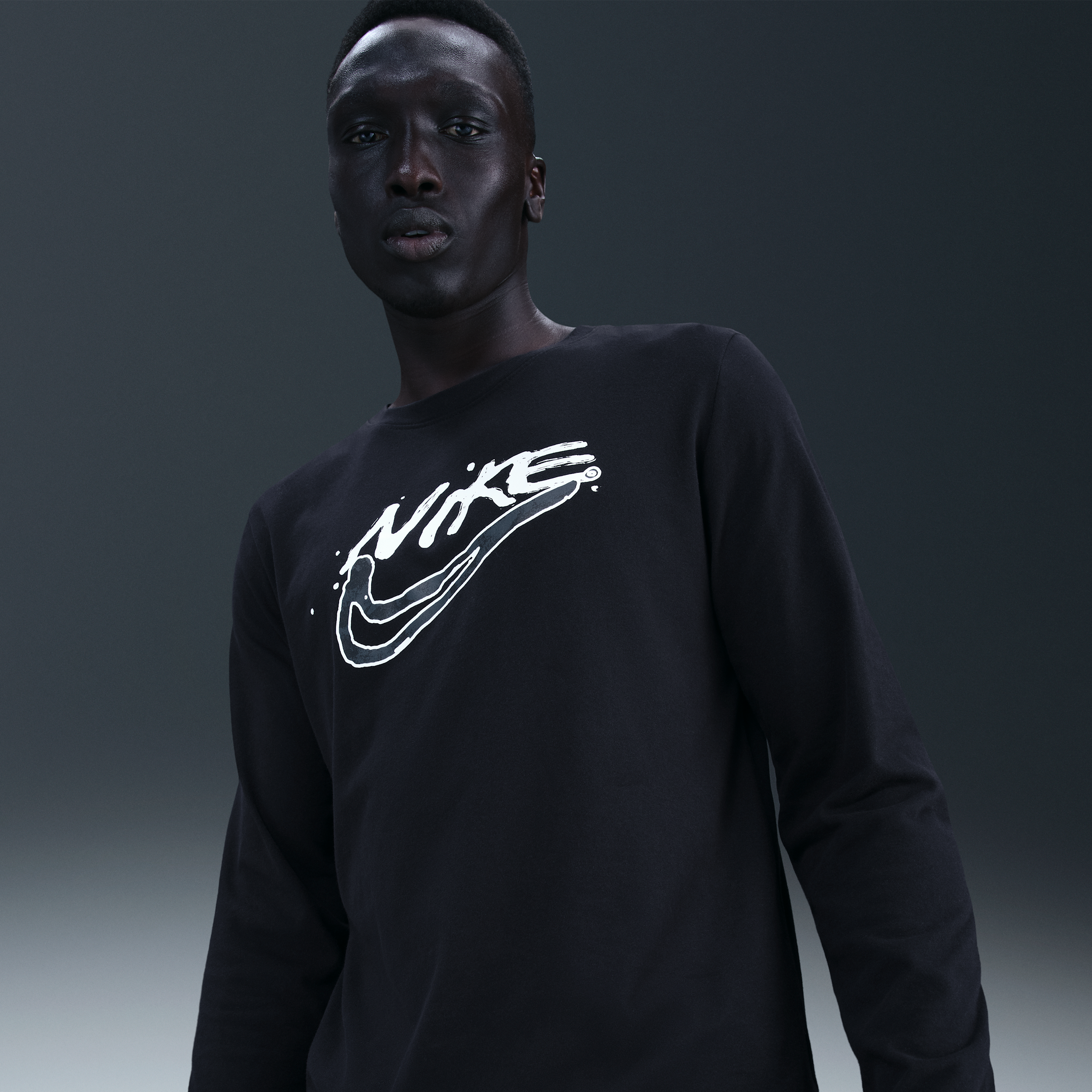 Nike Men's Dri-fit Long-sleeve Top In Black