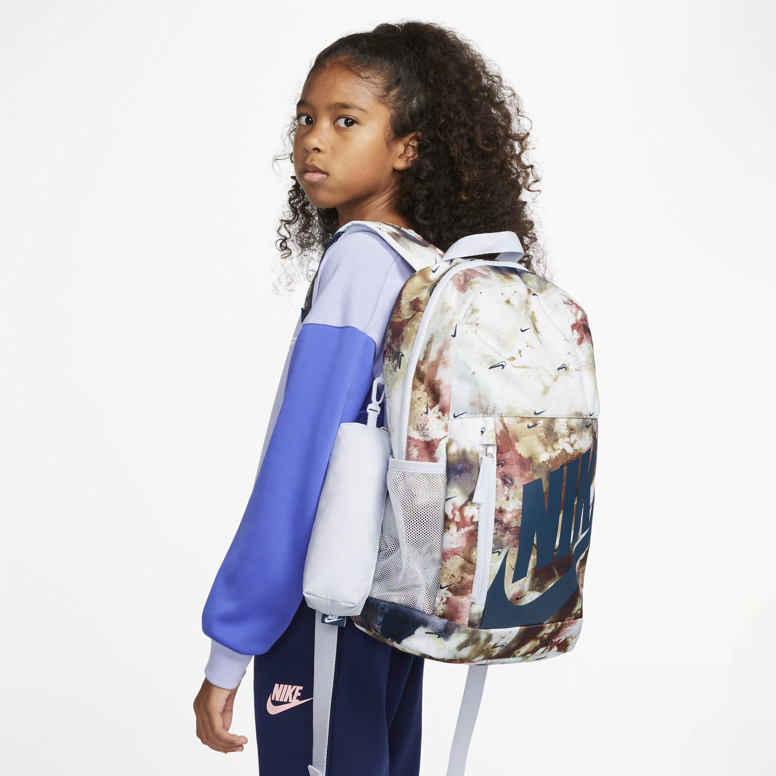 Nike Elemental Kids' Printed Backpack (20l) In Grey
