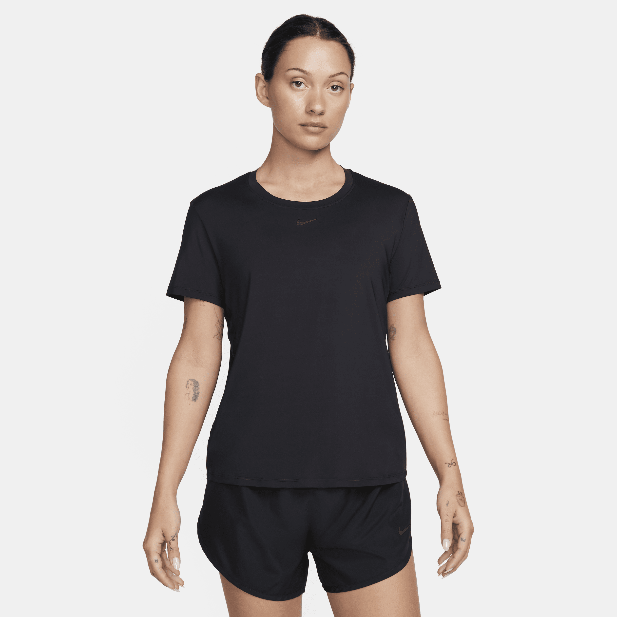 Shop Nike Women's One Classic Dri-fit Short-sleeve Top In Black