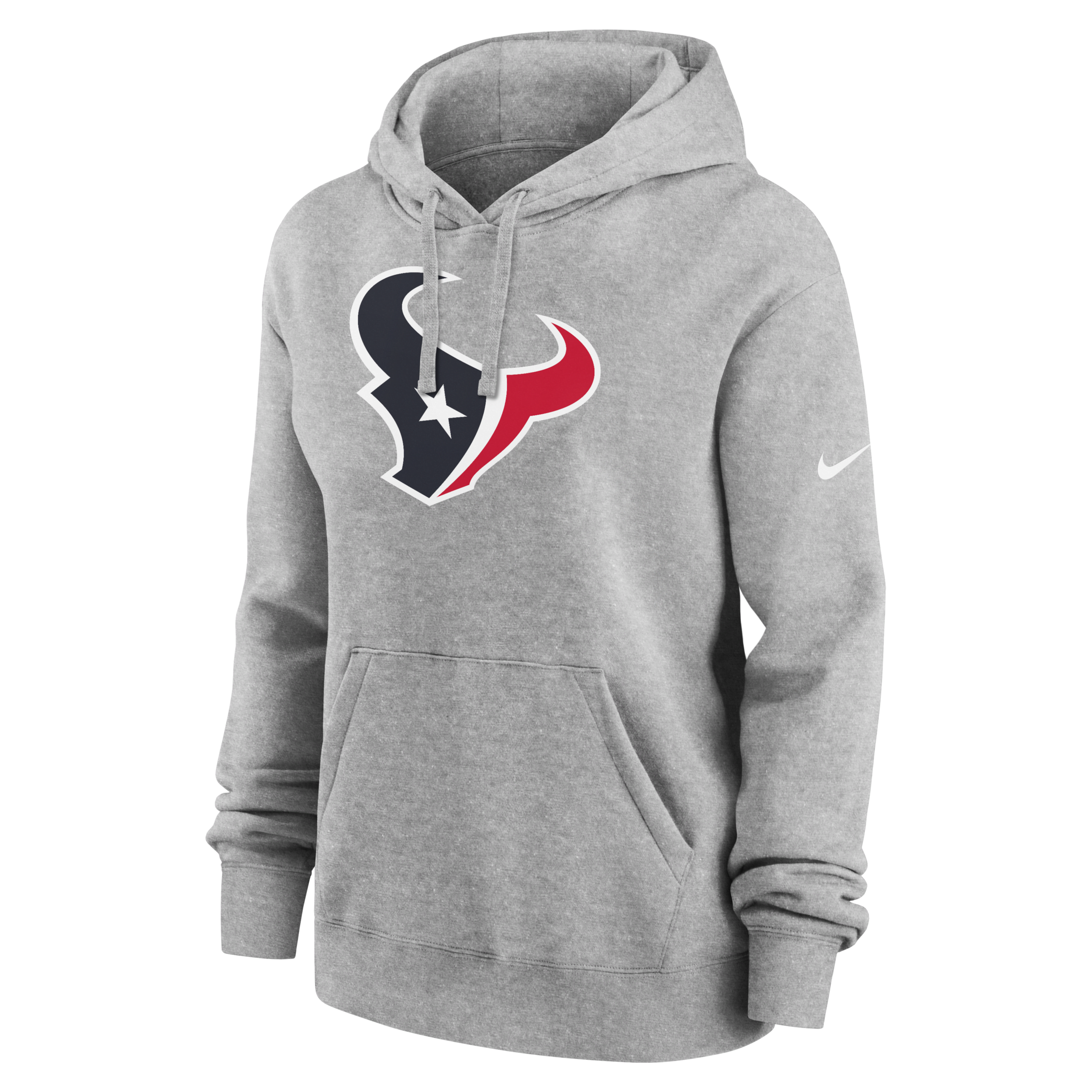 Nike Houston Texans Club Women's Nfl Pullover Hoodie In Grey