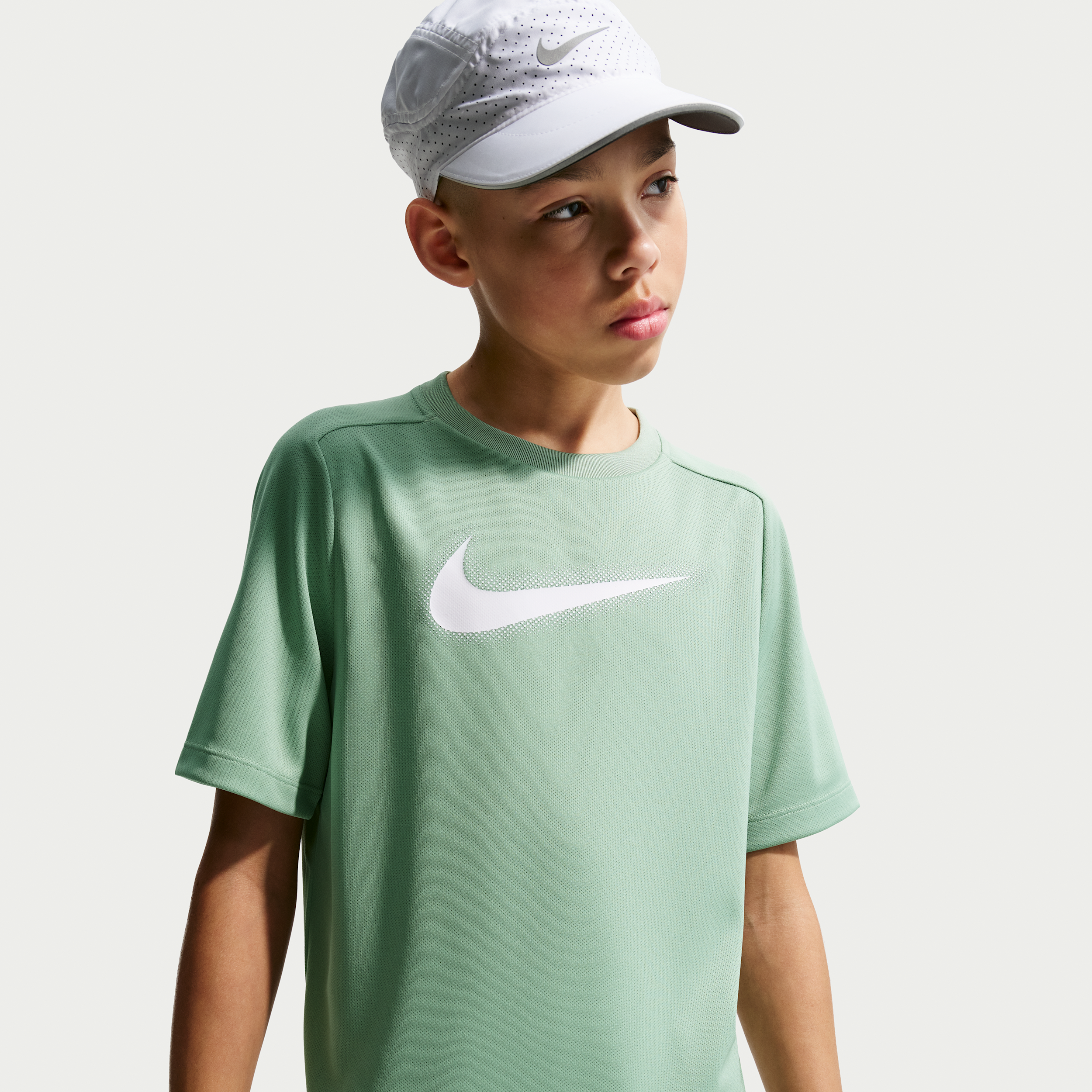 Nike Multi Big Kids' (Boys') Dri-FIT Graphic Training Top in Green | DX5386-006