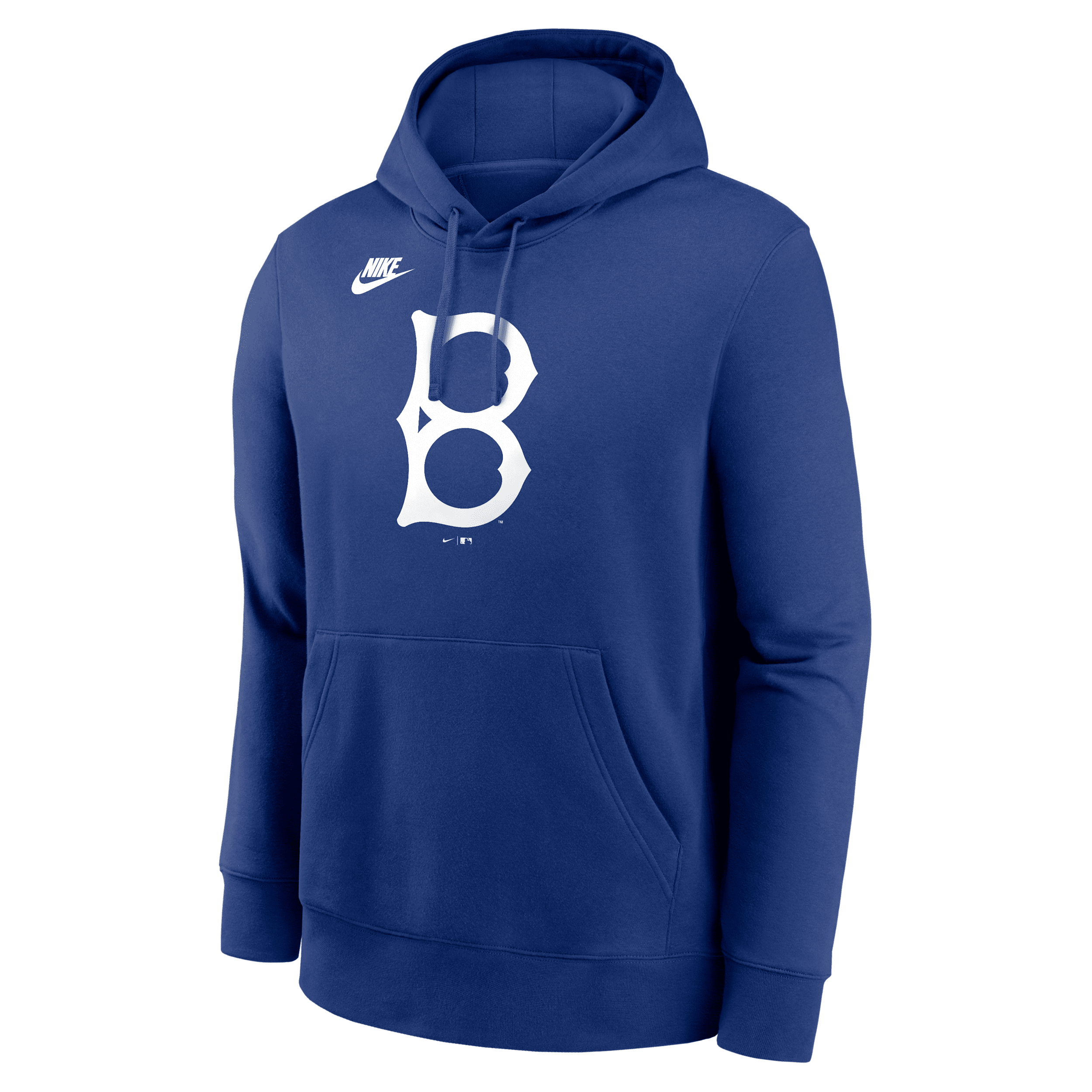 Nike Royal Brooklyn Dodgers Cooperstown Collection Logo Club Pullover Hoodie In Blue