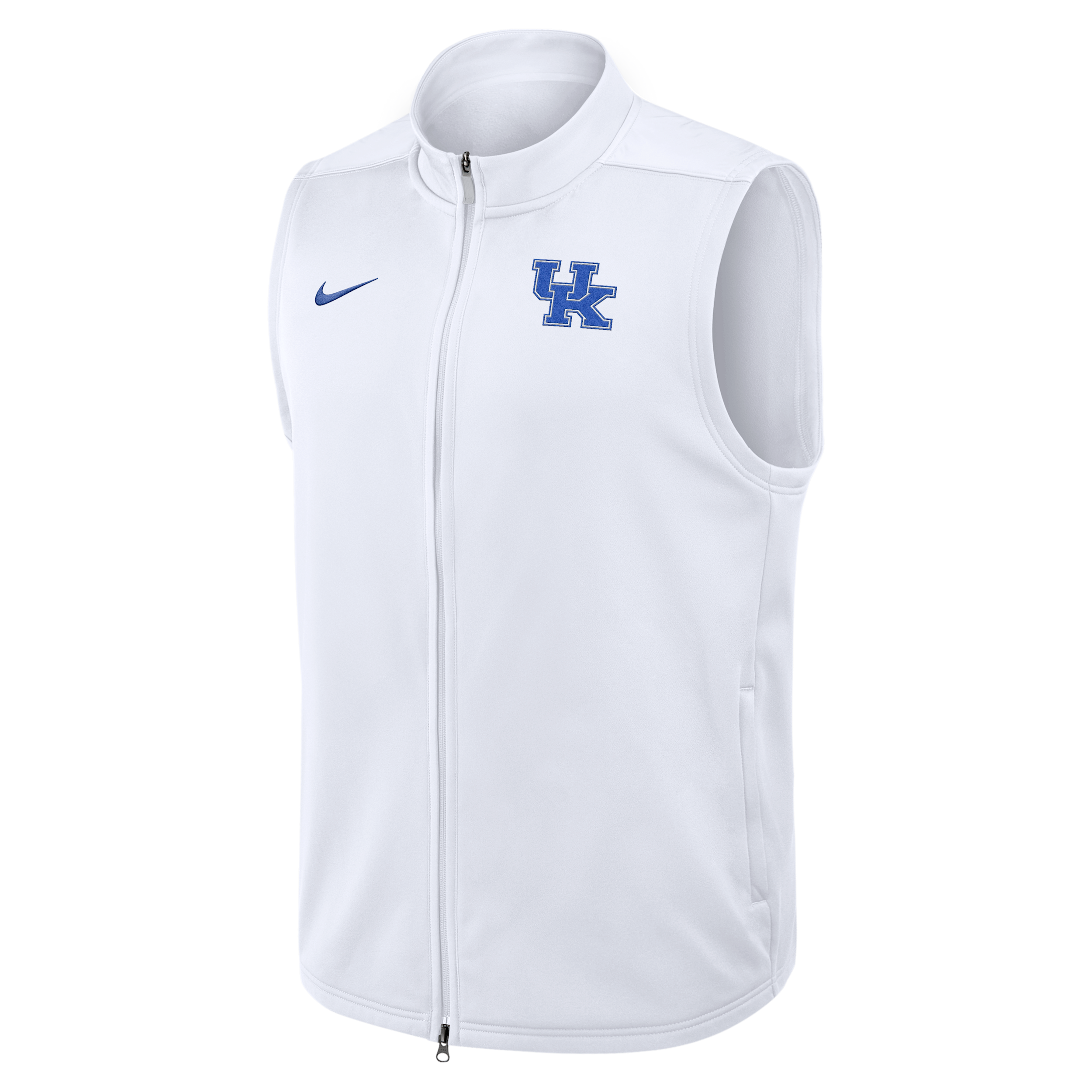 Kentucky Primetime Victory Nike Men's Therma-FIT College Full-Zip Vest in White | 03OJ10ANKY-3VN