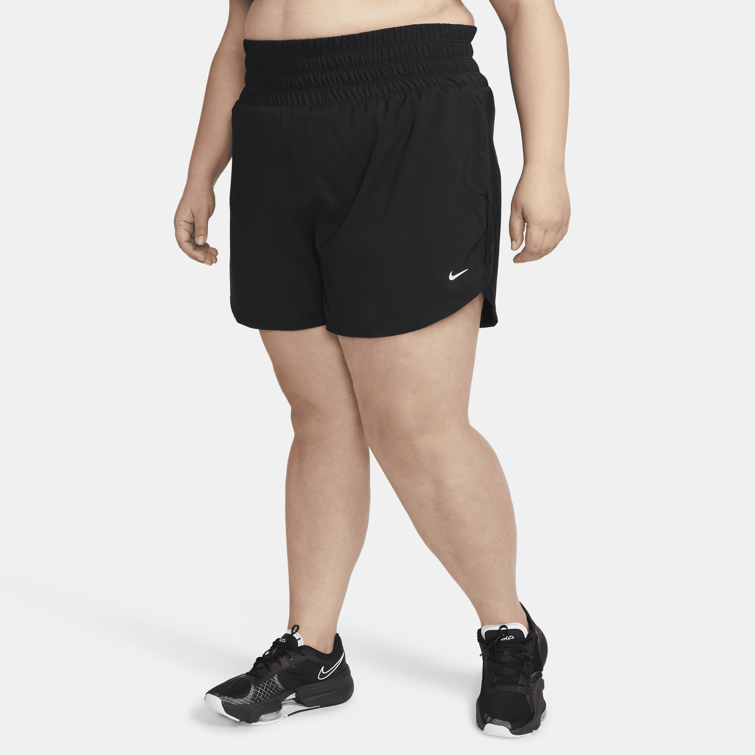 Shop Nike Women's Dri-fit One Ultra High-waisted 3" Brief-lined Shorts (plus Size) In Black