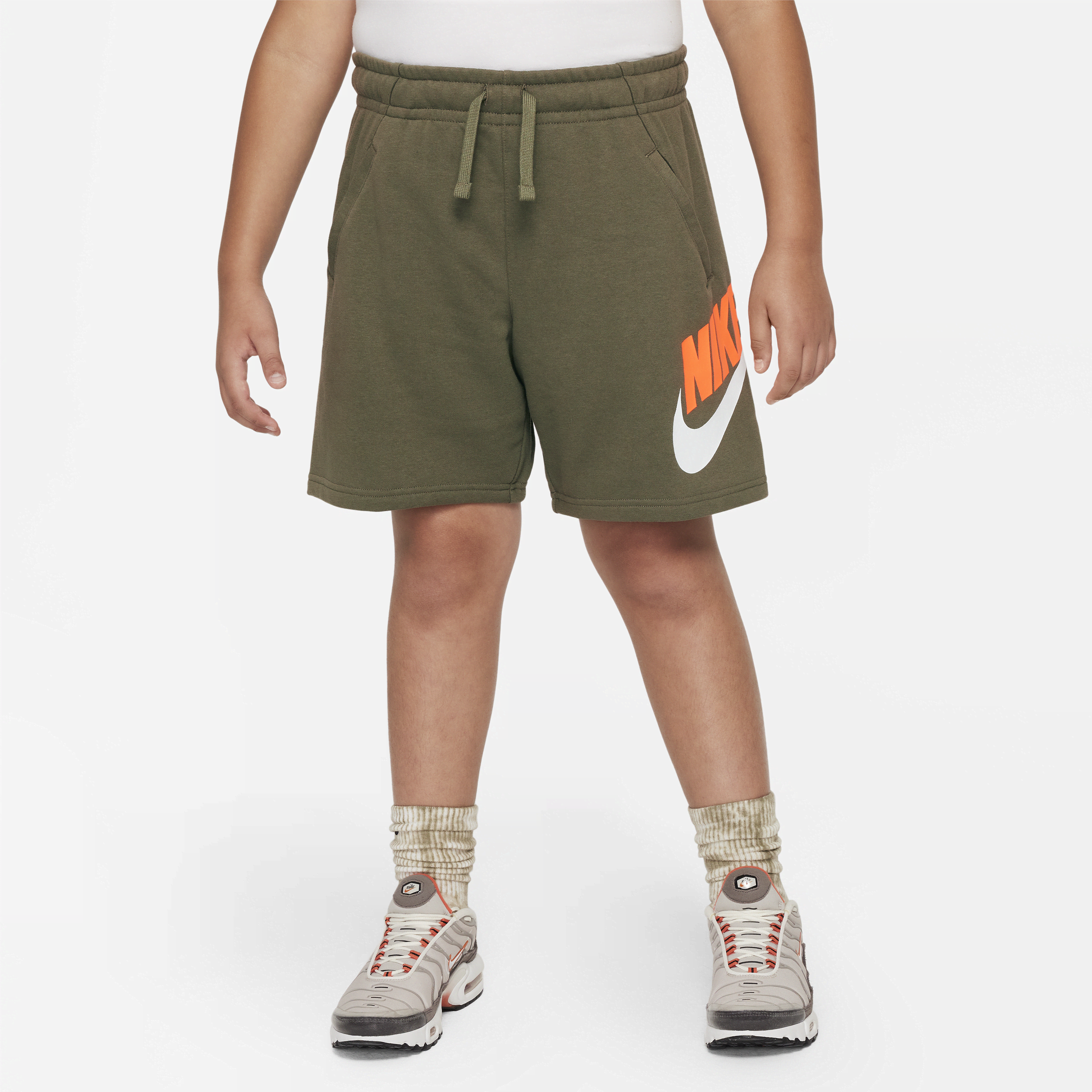 Nike Sportswear Club Big Kids' (boys') Shorts (extended Size) In Green