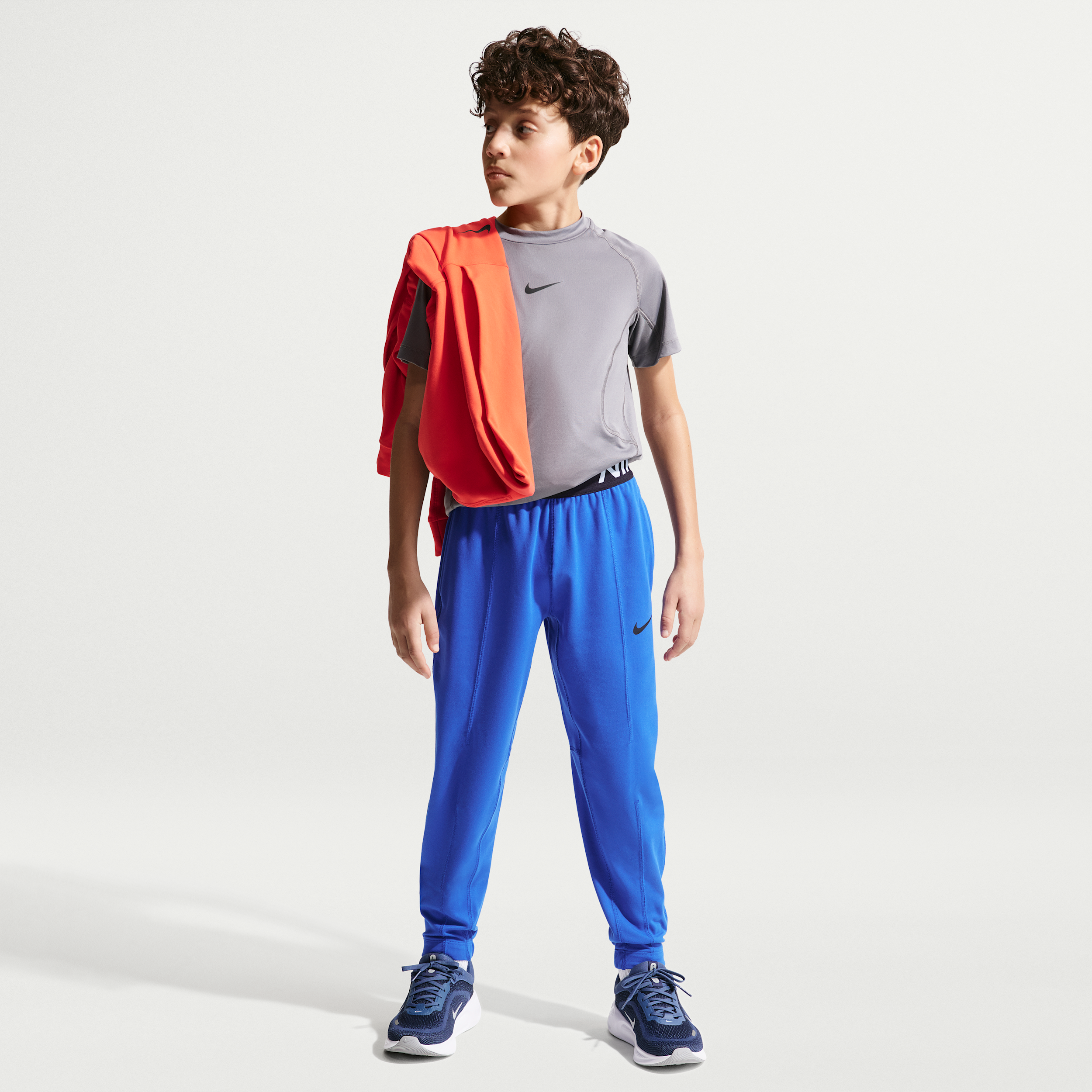 Nike Pro Big Kids' (Boys') Dri-FIT Fleece Pants in Blue | IF1725-480