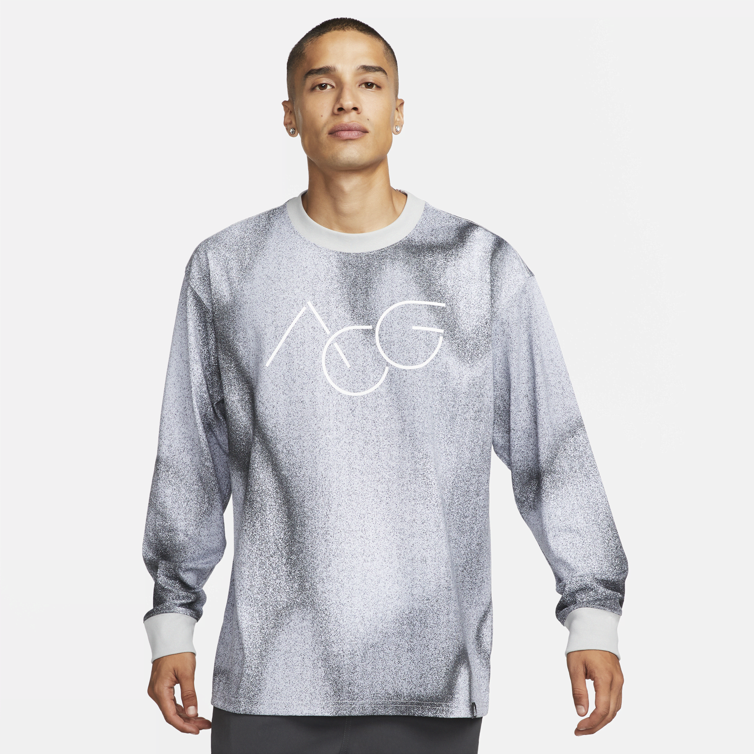 Nike All Conditions Gear Oversize Long Sleeve T-shirt In Grey