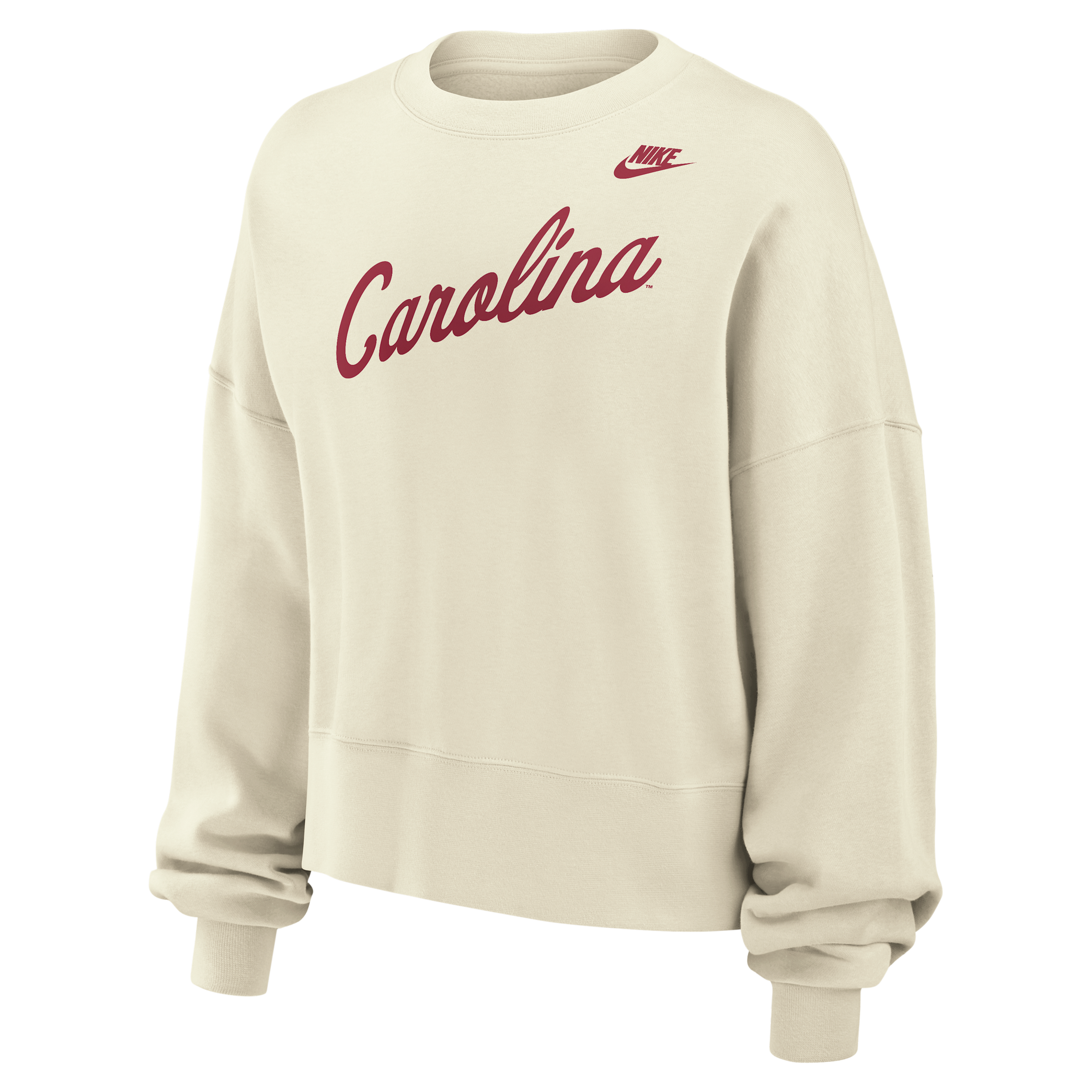 South Carolina Gamecocks Phoenix Fleece Nike Women's Football Crew-Neck Sweatshirt in White | W33302P403SCAR-SAI