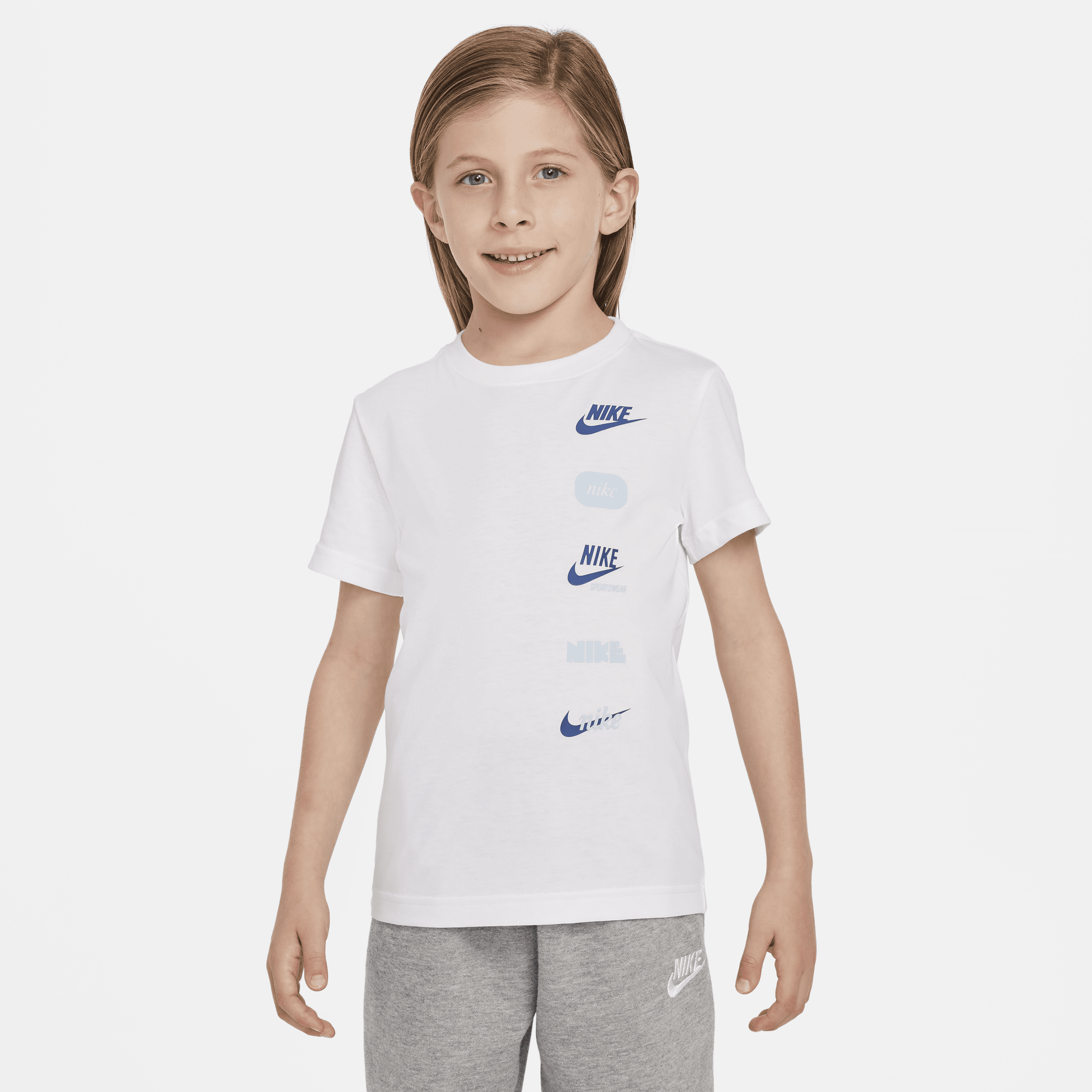 Nike Kids' Toddler Boys Club Plus Badge Short Sleeves T-shirt In White