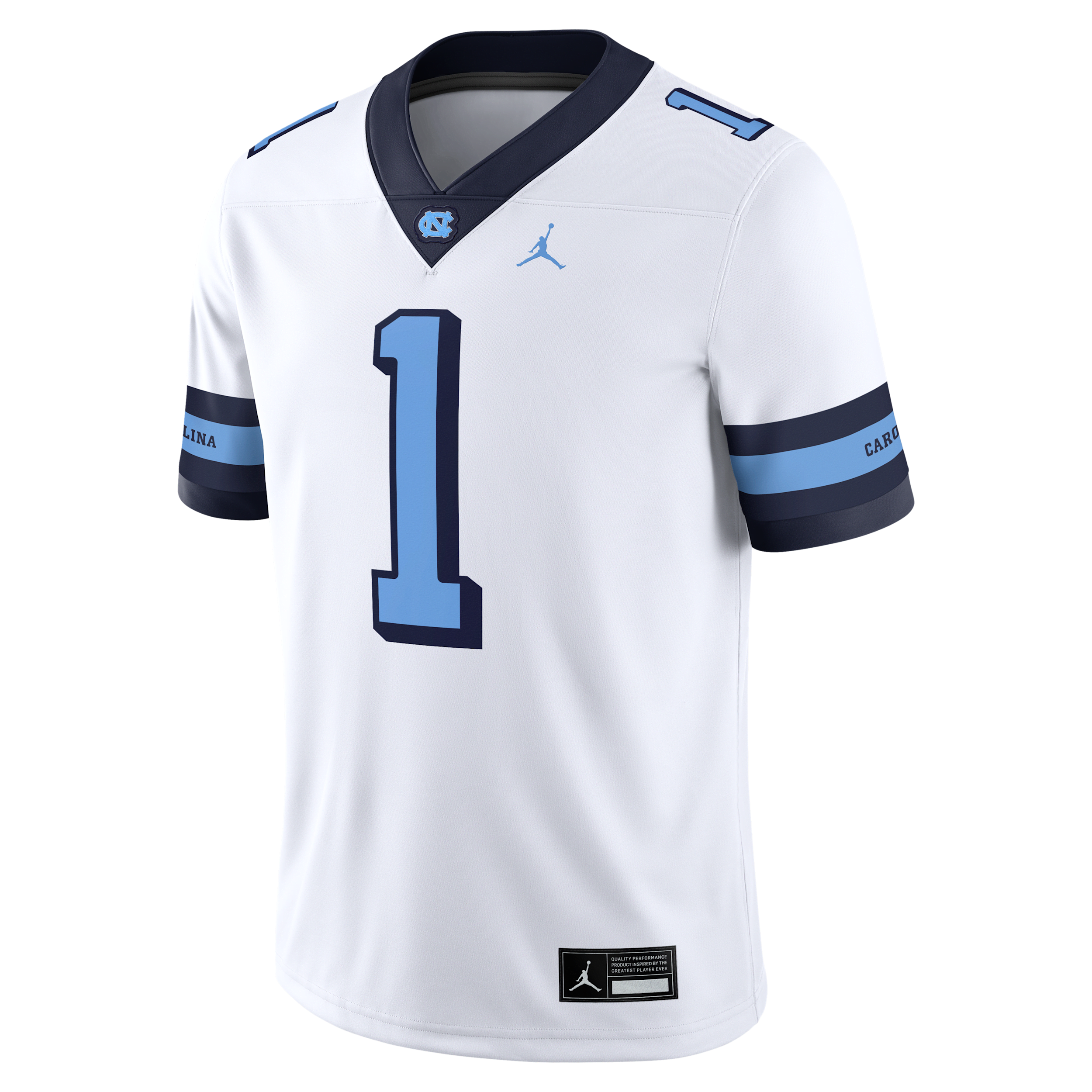 Men's North Carolina Tar Heels Jordan Brand Dri-FIT College Game Jersey in White | CLEVGRJJC2FUNC-NC2