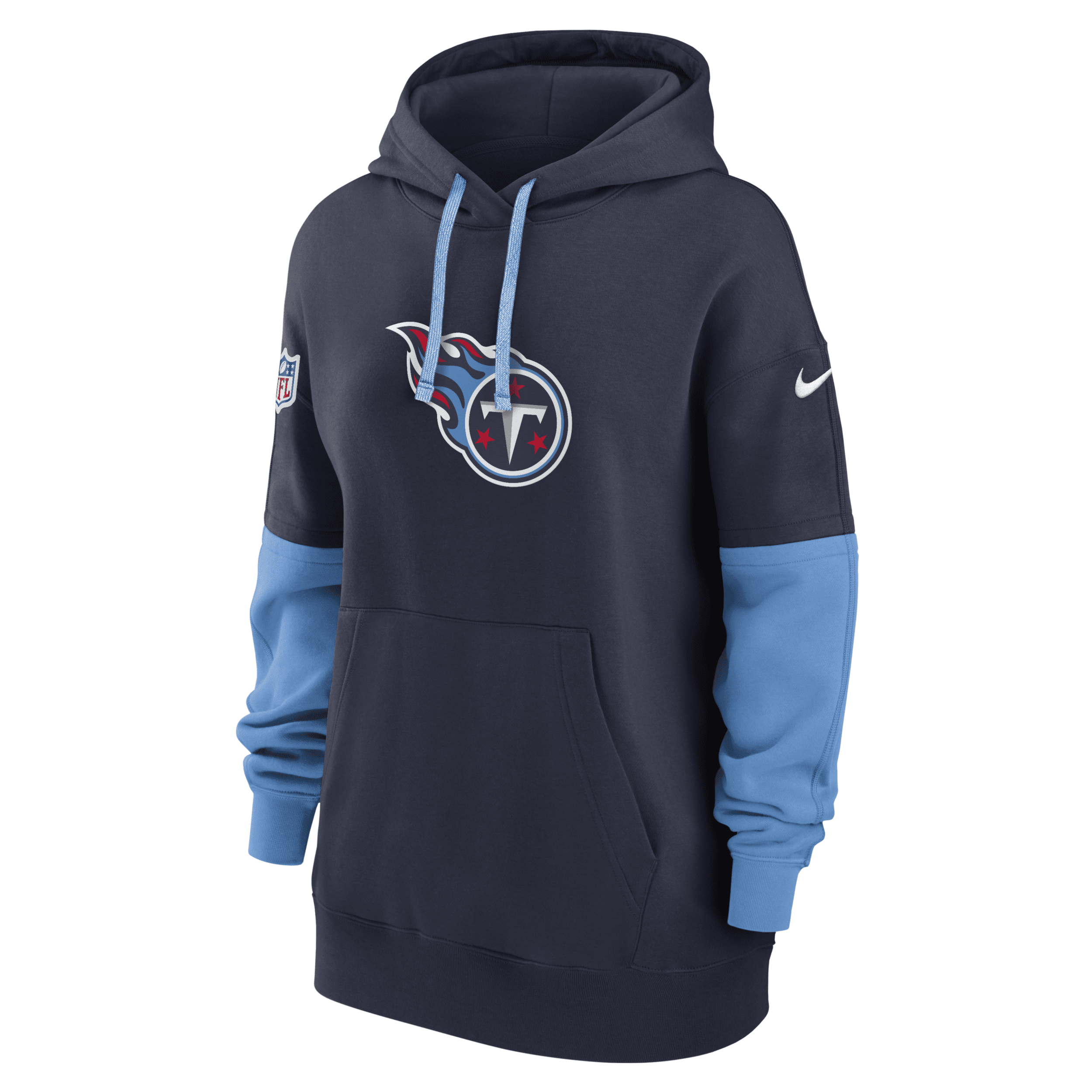 Nike Tennessee Titans Sideline Essential Women's Nfl Pullover Hoodie In Blue