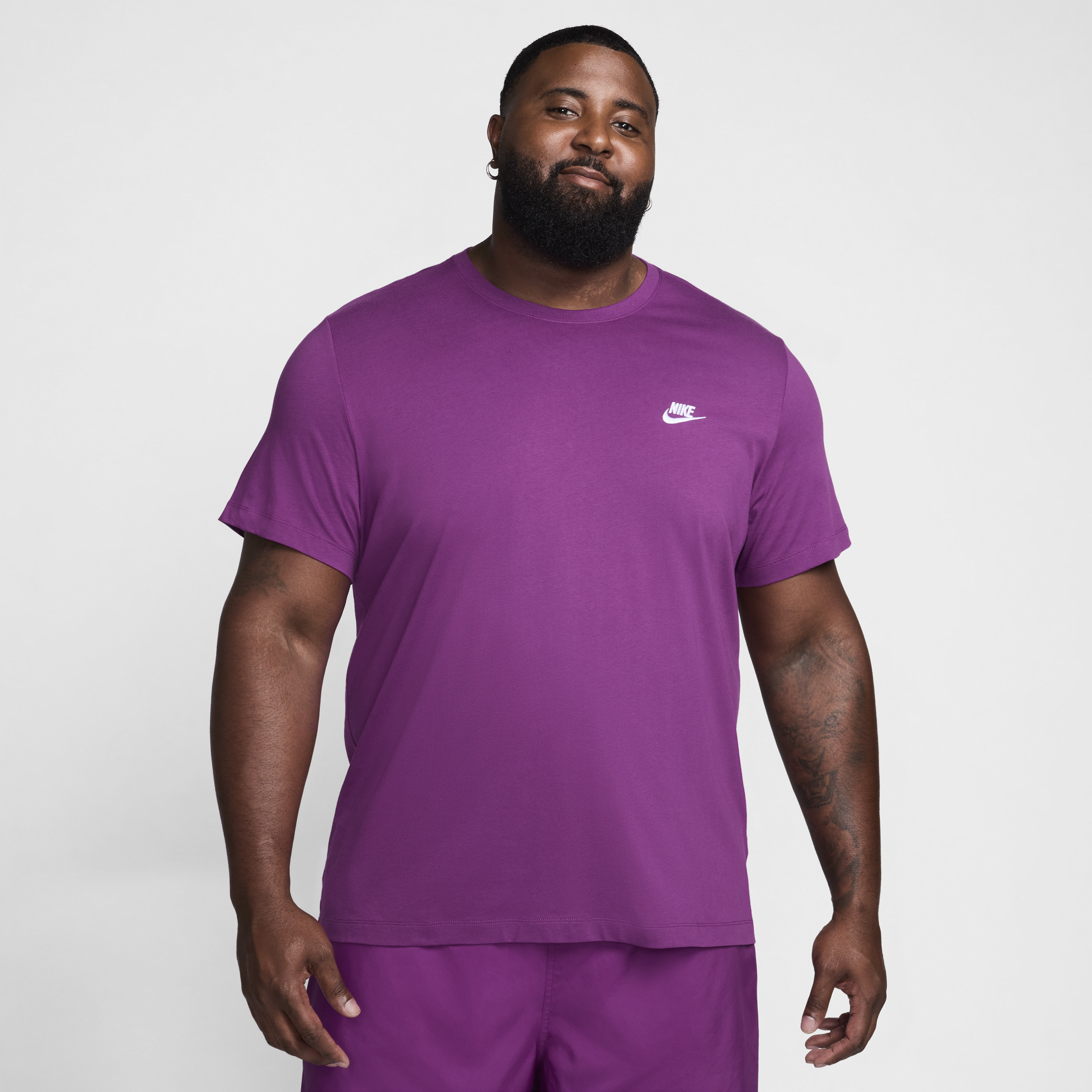 Shop Nike Men's  Sportswear Club T-shirt In Purple