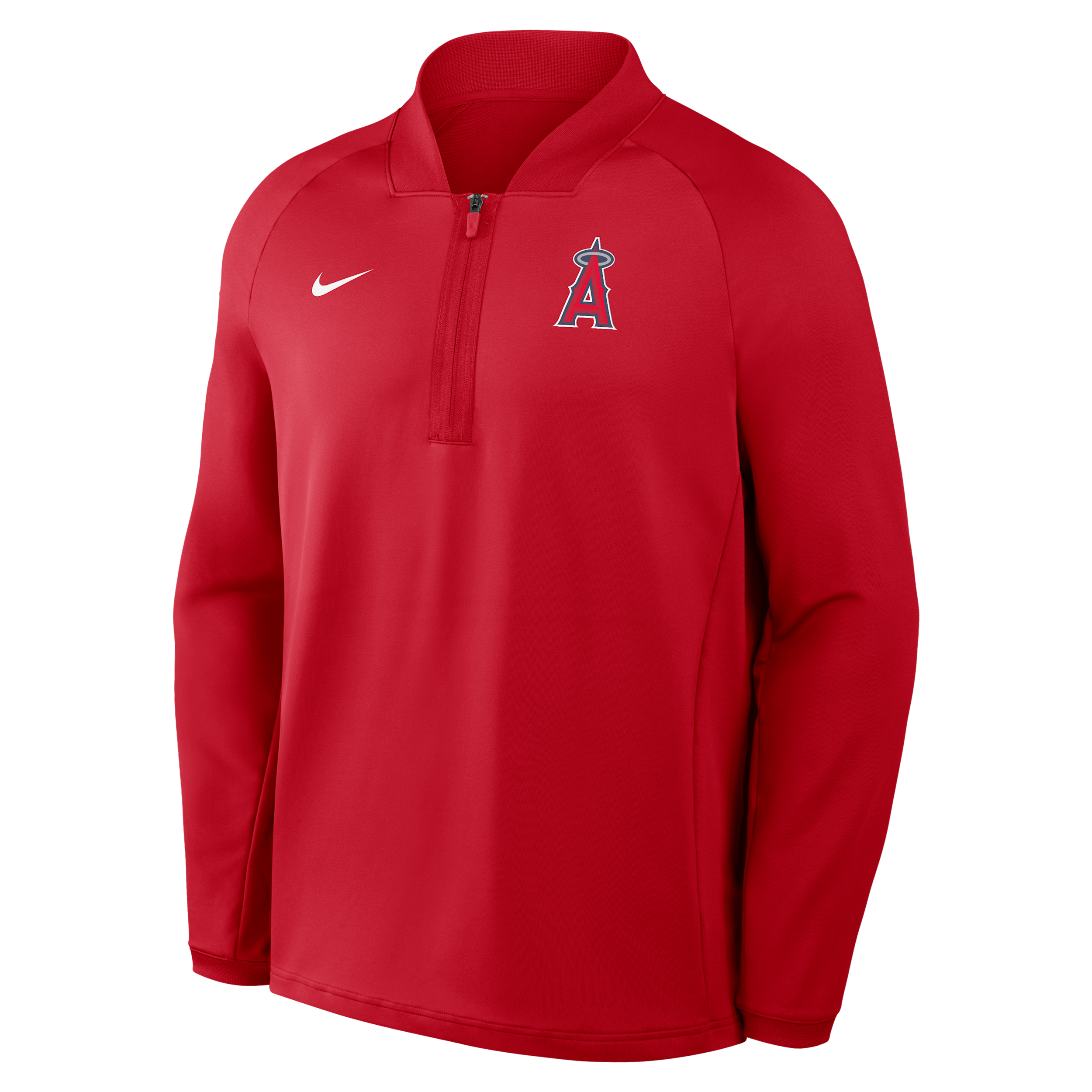 Los Angeles Angels Authentic Collection Nike Men's Dri-FIT MLB 1/2-Zip Long-Sleeve Top in Red | 04H962QANG-KRR