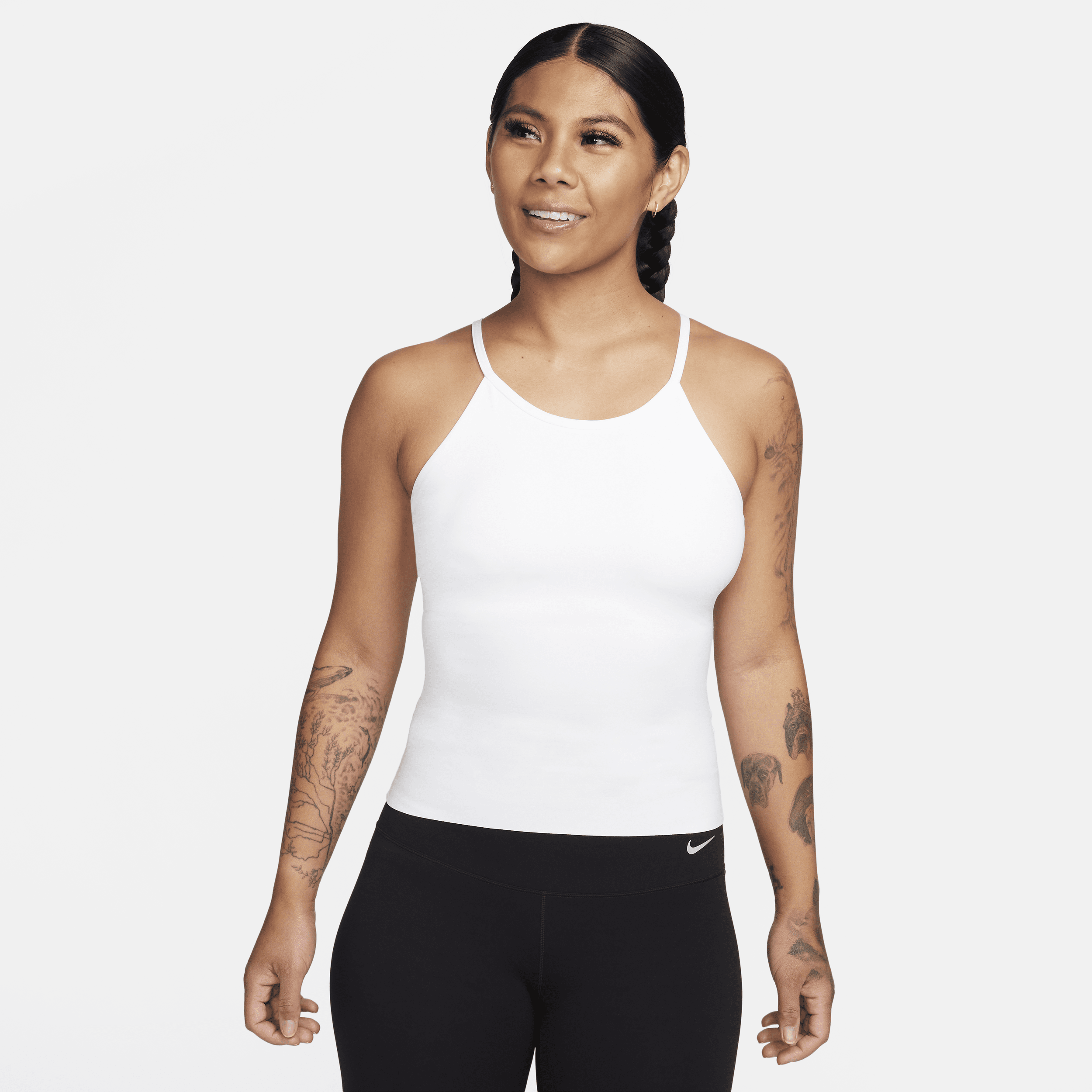 Shop Nike Women's Zenvy Dri-fit Tank Top In White
