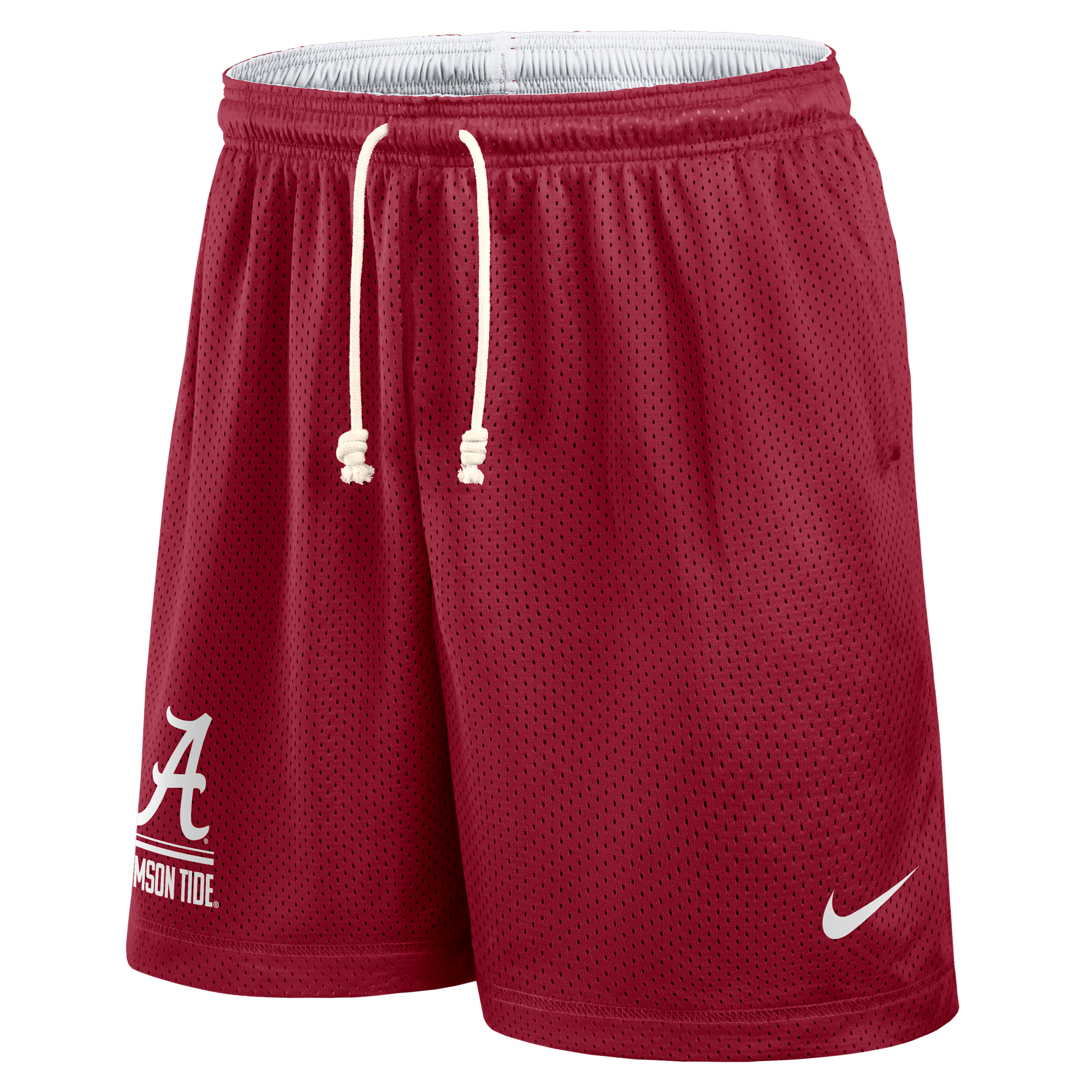 Nike Men's Crimson/White Alabama Crimson Tide Courtside Reversible Dri-fit Shorts - Crimson, White
