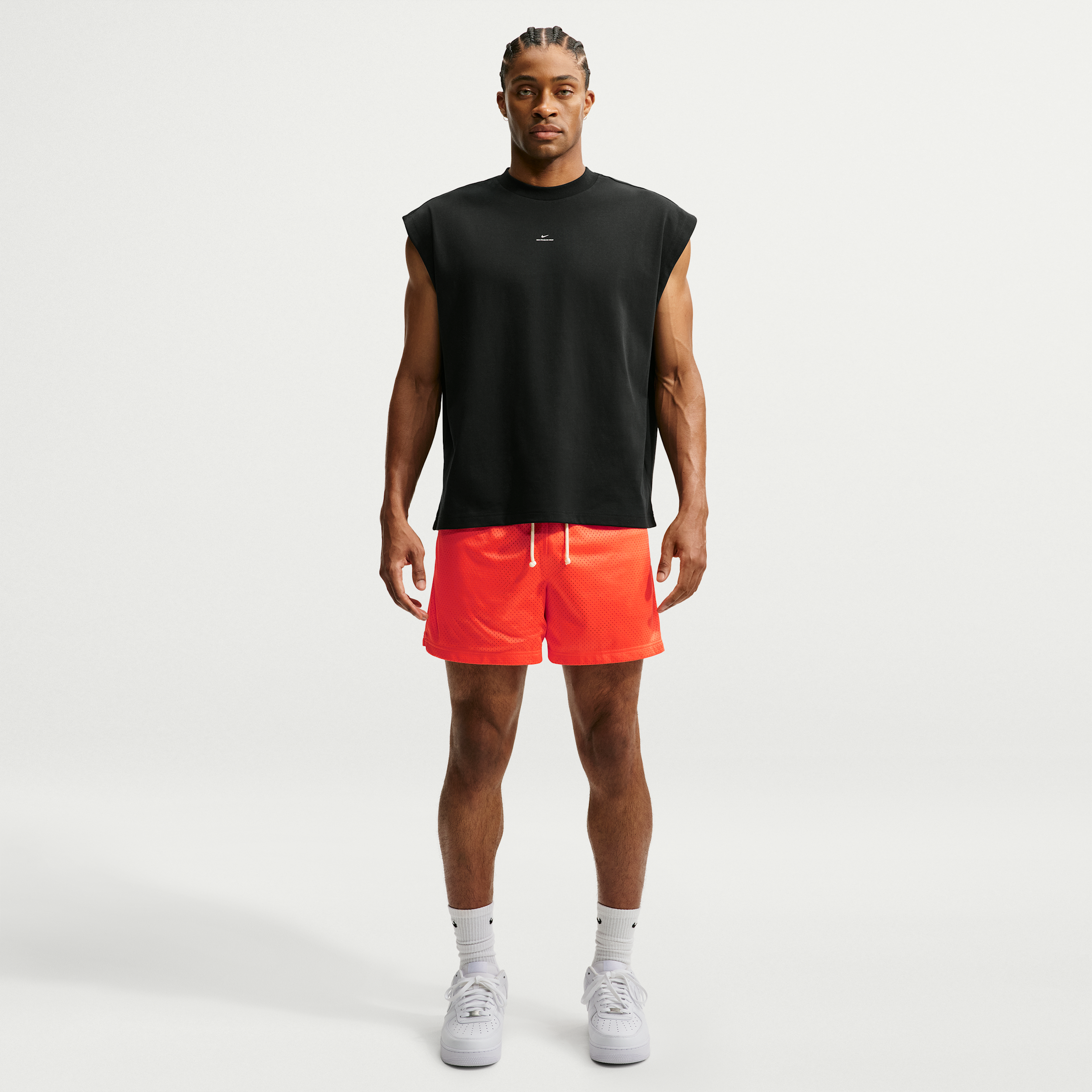 Nike Men's Standard Issue 5" Practice Mesh Basketball Shorts in Orange | IF1587-842