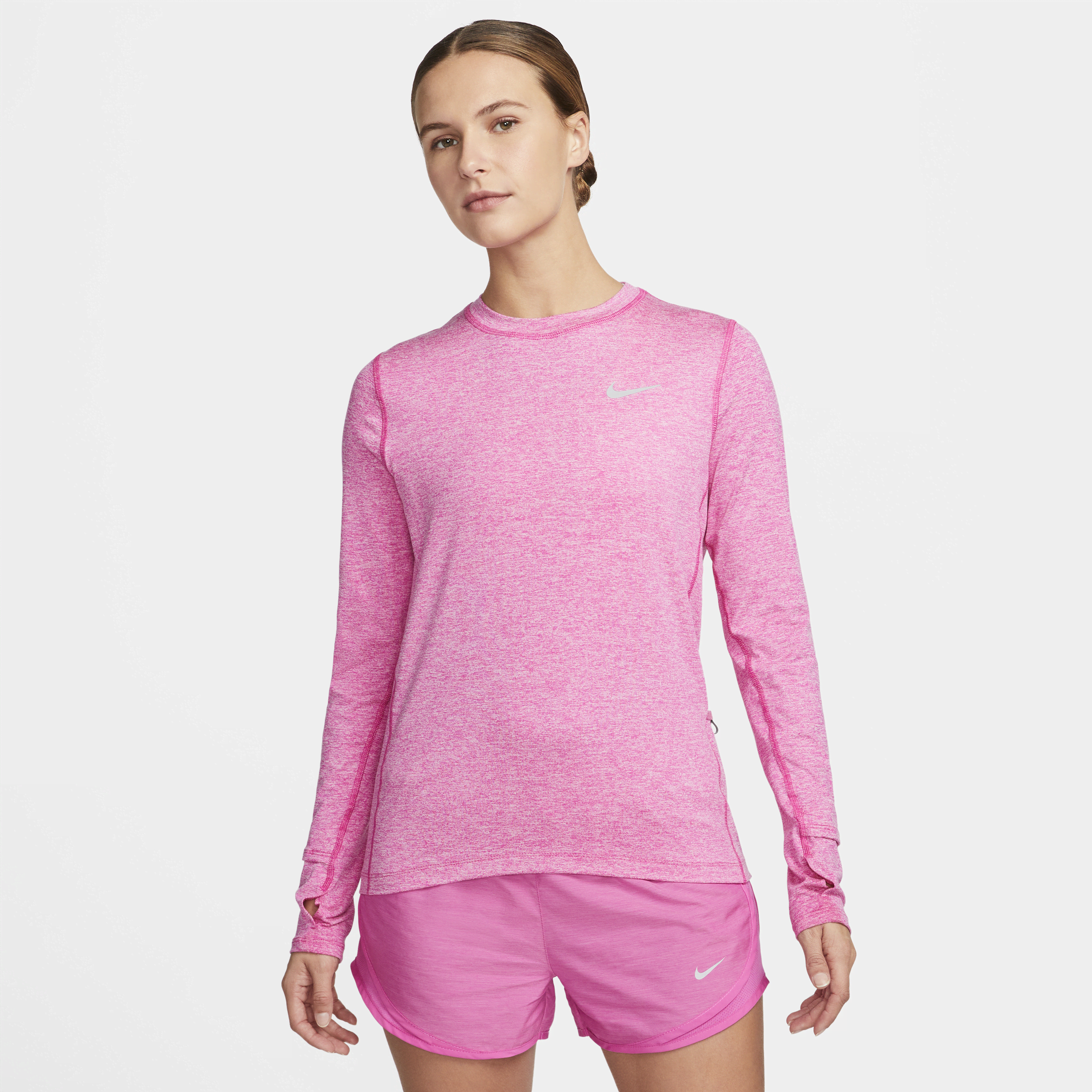 Nike Women's Dri-fit Element Running Crew In Pink