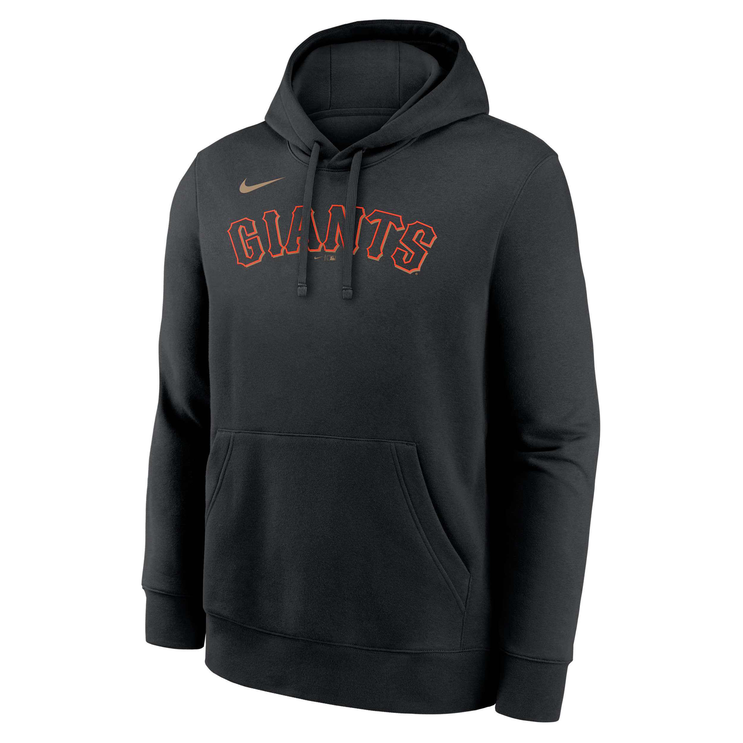 San Francisco Giants Club Nike Men's MLB Pullover Hoodie in Black | NKDK00AGIA-TXY
