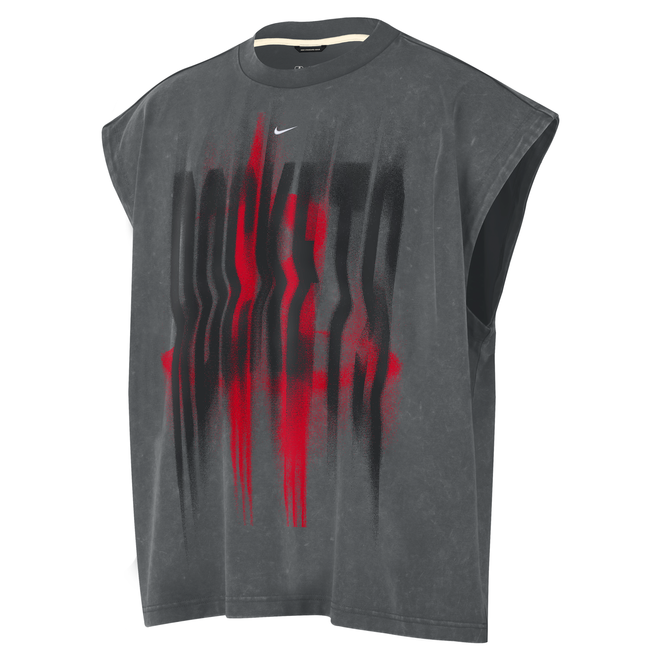 Nike Men's Charcoal/ White Houston Rockets Pregame Sleveless Icon Tank T- Shirt - Charcoal, White