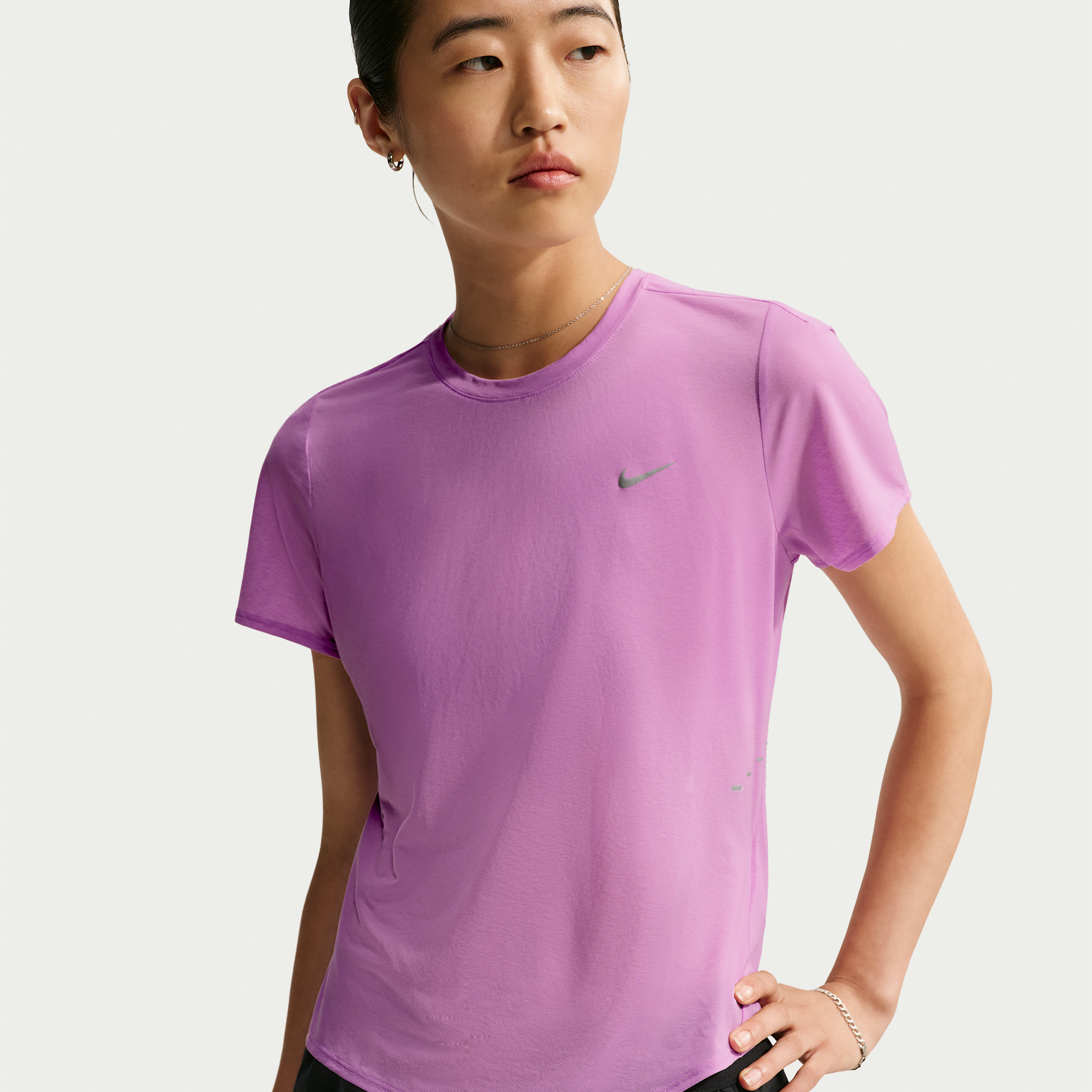 Nike Women's Swift Breathe Dri-FIT Short-Sleeve Running Top in Purple | IF1680-503