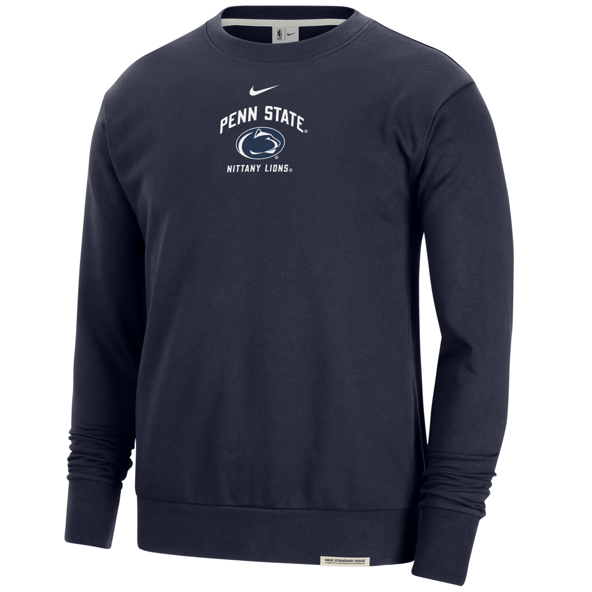 Nike Penn State Standard Issue  Men's College Fleece Crew-neck Sweatshirt In Blue