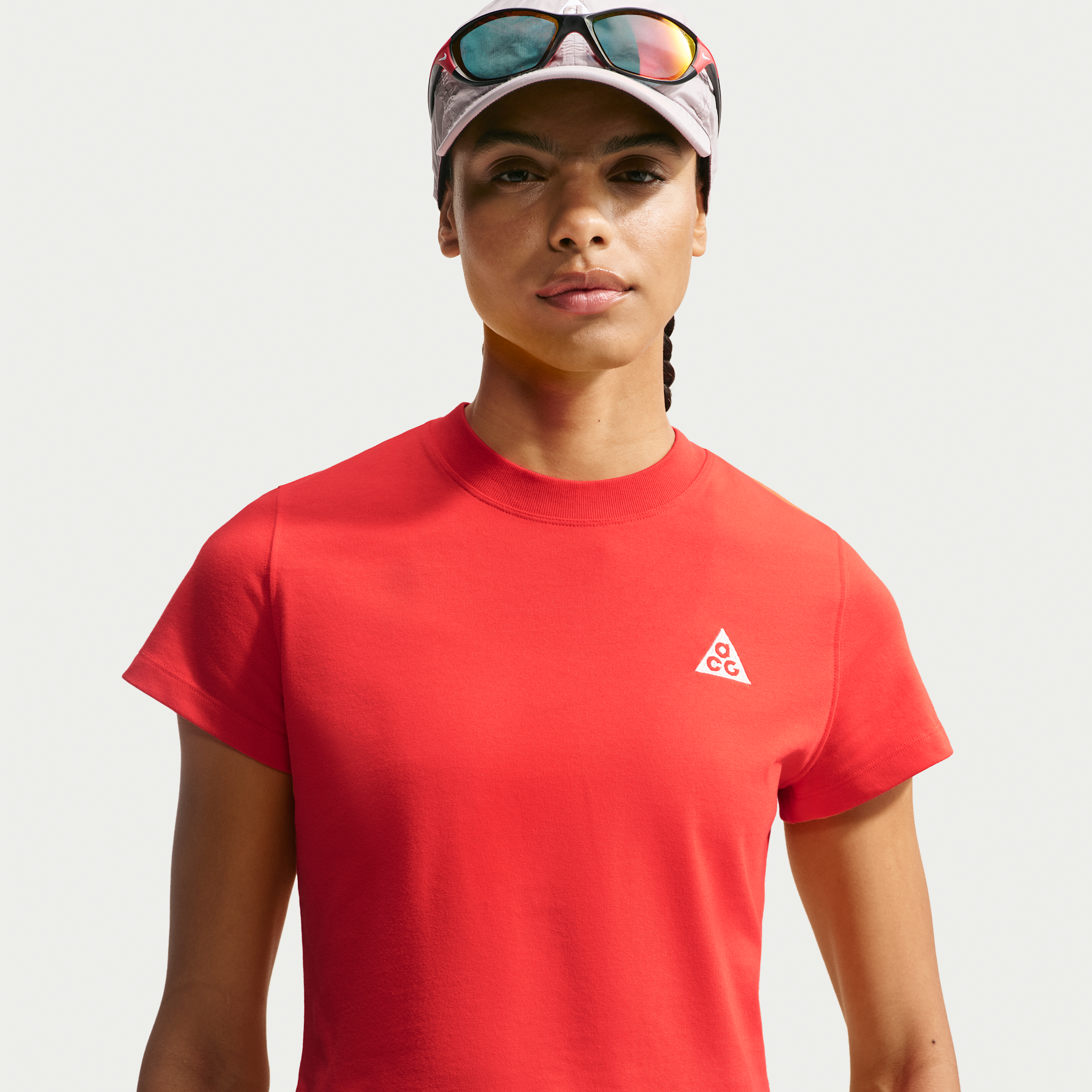 Women's Nike ACG Dri-FIT Short-Sleeve Top in Red | II7283-696