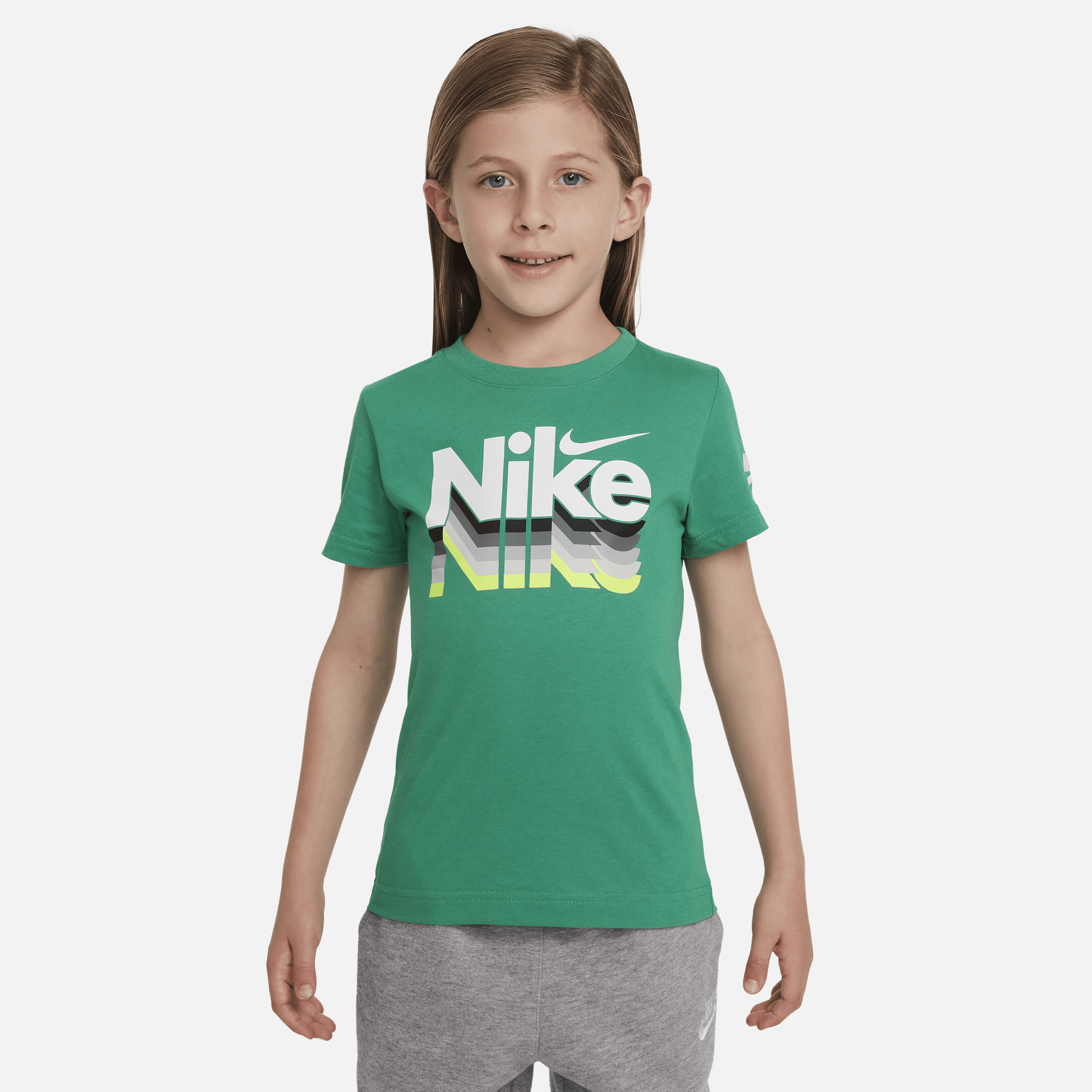 Nike Retro Fader Little Kids' Graphic T-shirt In Green