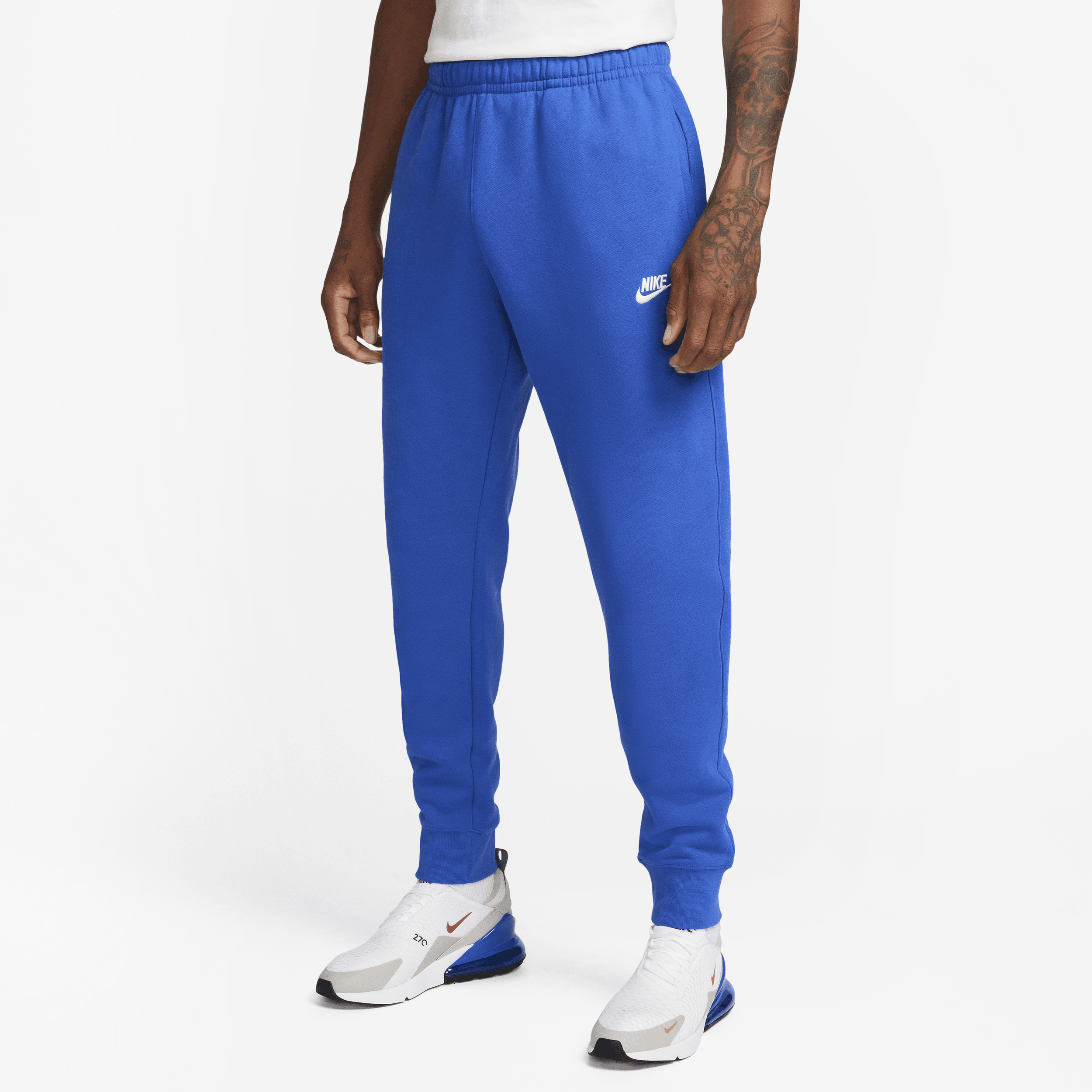 Shop Nike Men's  Sportswear Club Fleece Jogger Pants In Blue