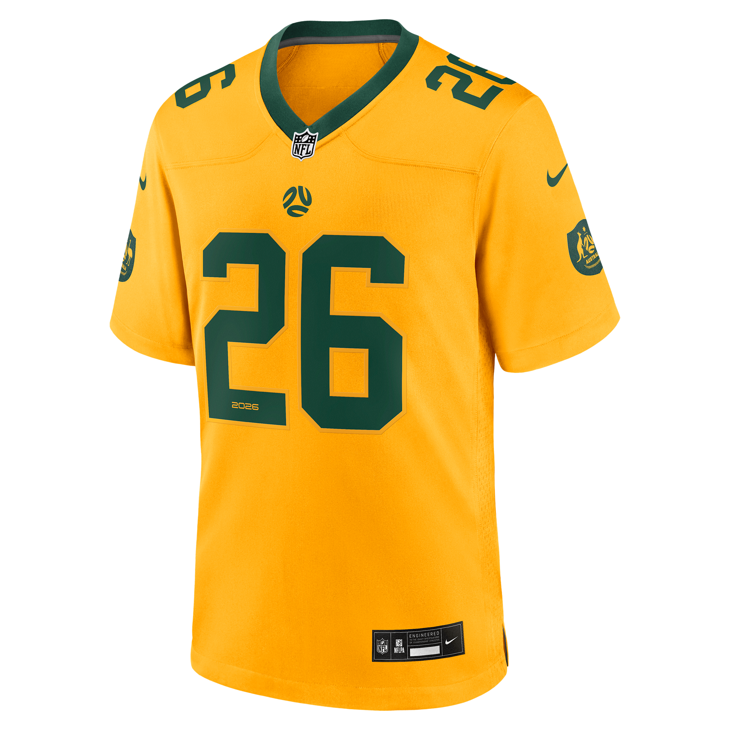 Australia National Team Nike Men's Soccer x NFL Game Jersey in Yellow | 67NM0LTSFAM-P6T