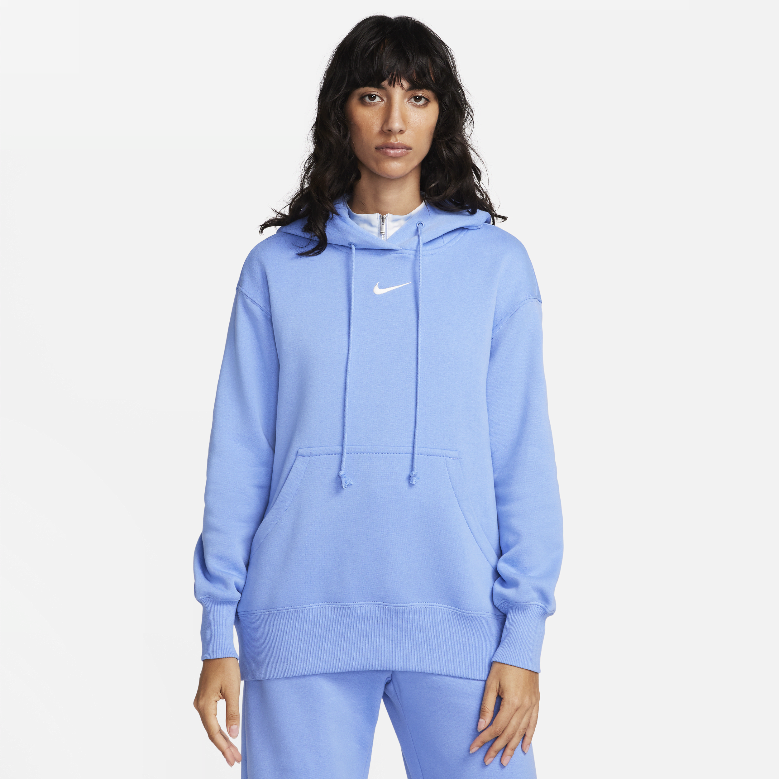 Nike Women's  Sportswear Phoenix Fleece Oversized Pullover Hoodie In Blue
