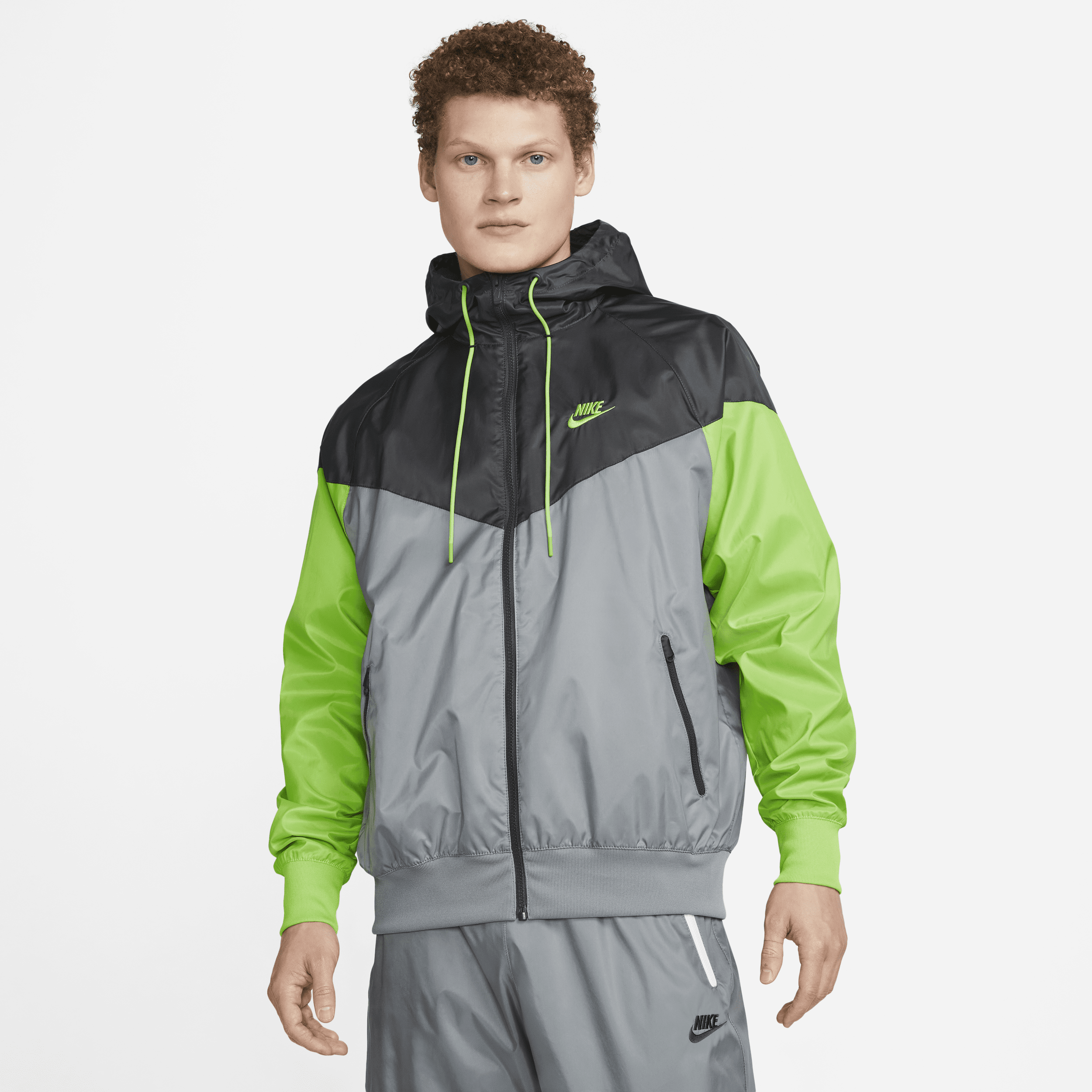 Nike Men's  Sportswear Windrunner Hooded Jacket In Grey