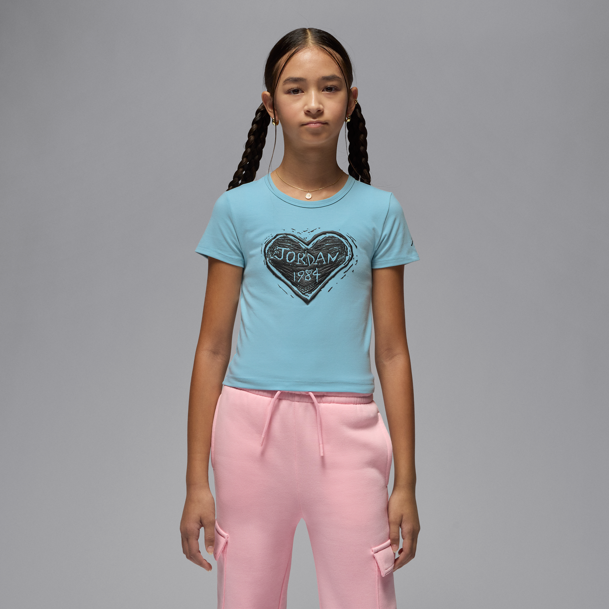 Jordan Big Kids' Etched Wood T-shirt In Blue