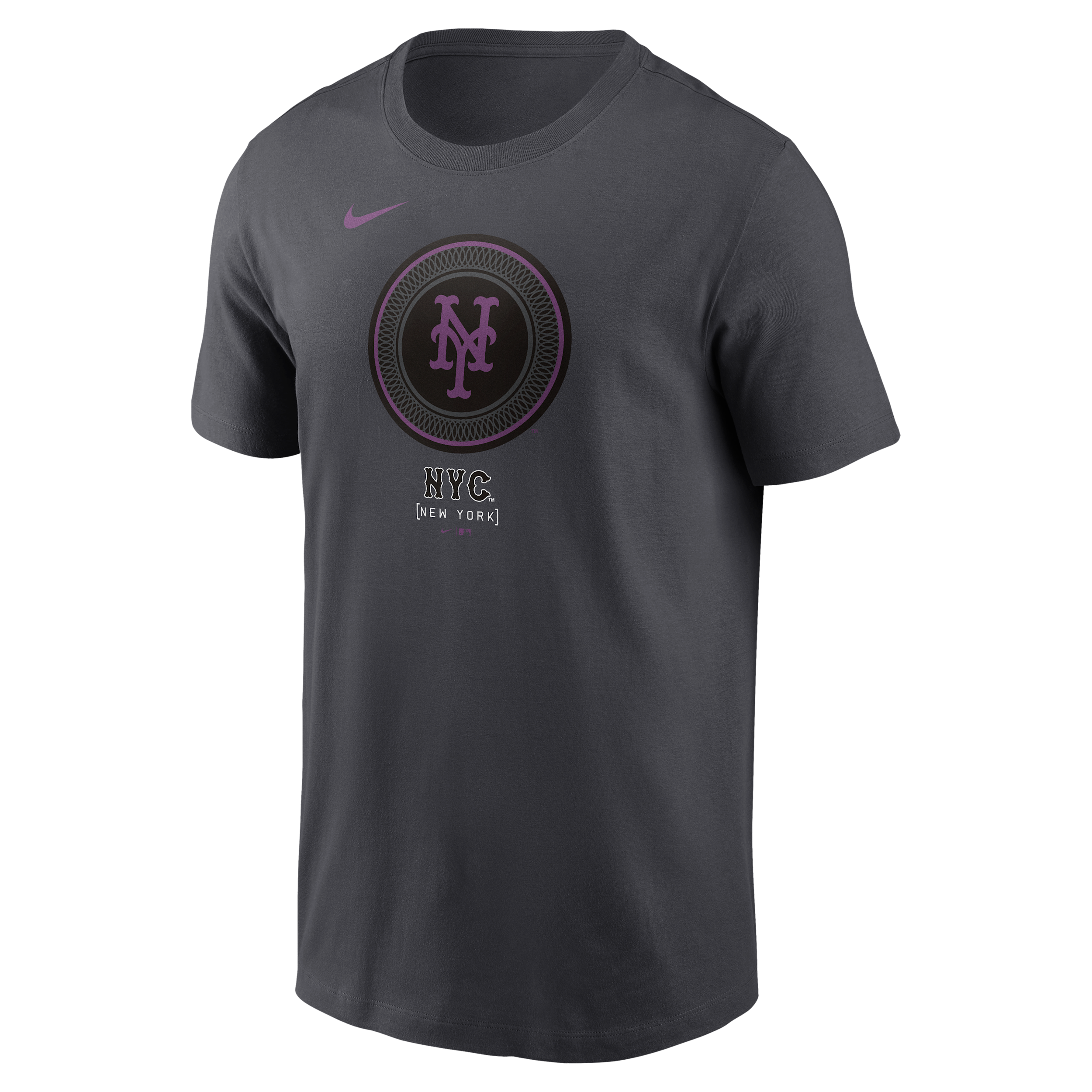New York Mets City Connect Wordmark Nike Men's MLB T-Shirt in Grey | N19906FNME-2VJ