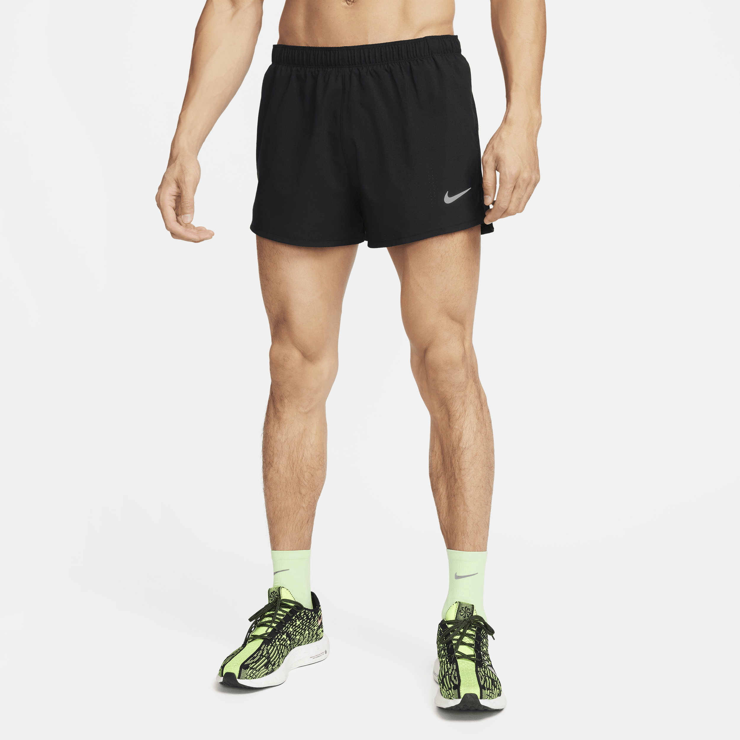 Nike Men's Fast Dri-fit 3" Brief-lined Running Shorts In Black