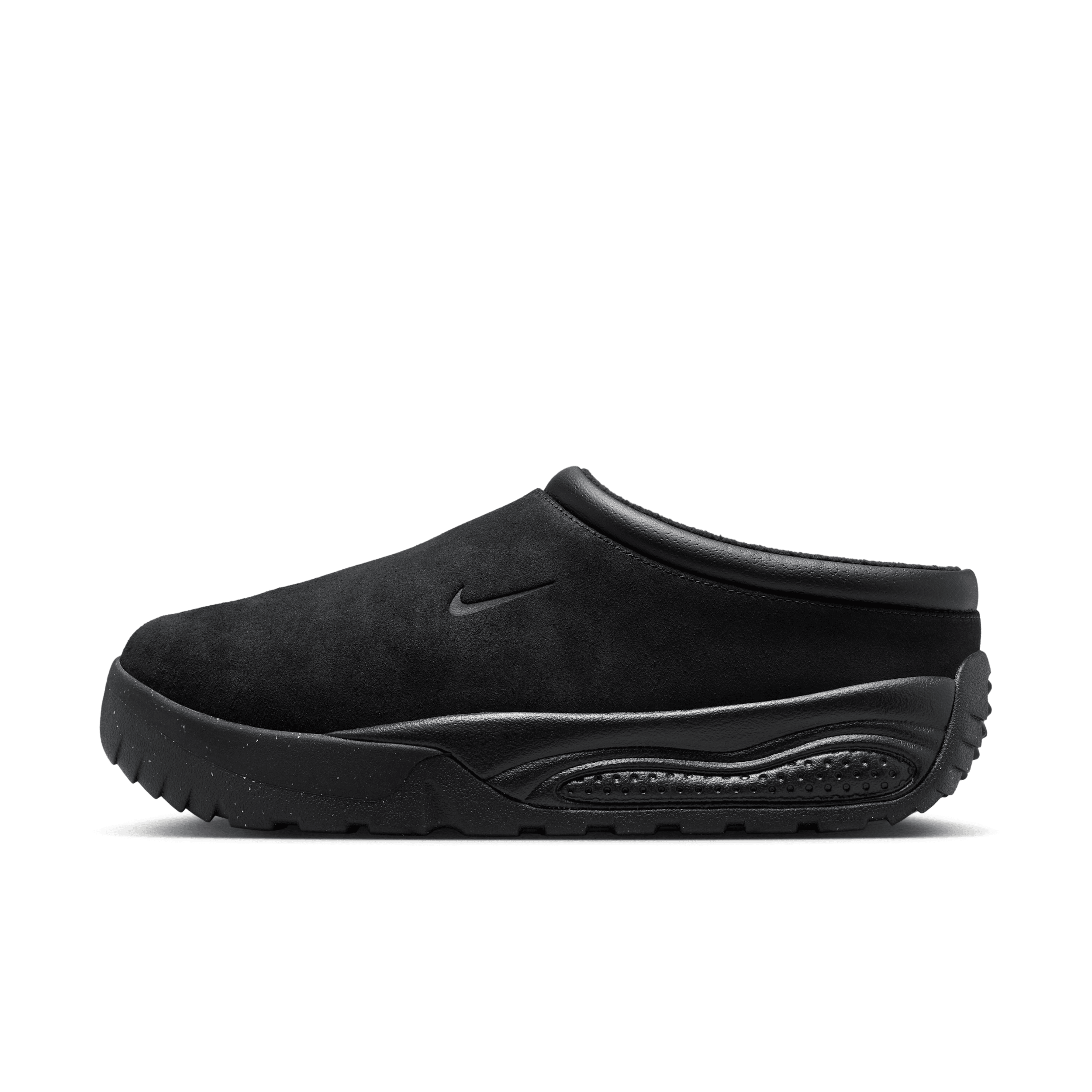 Nike Acg Rufus Leather-trimmed Suede Slip-on Sneakers In Black