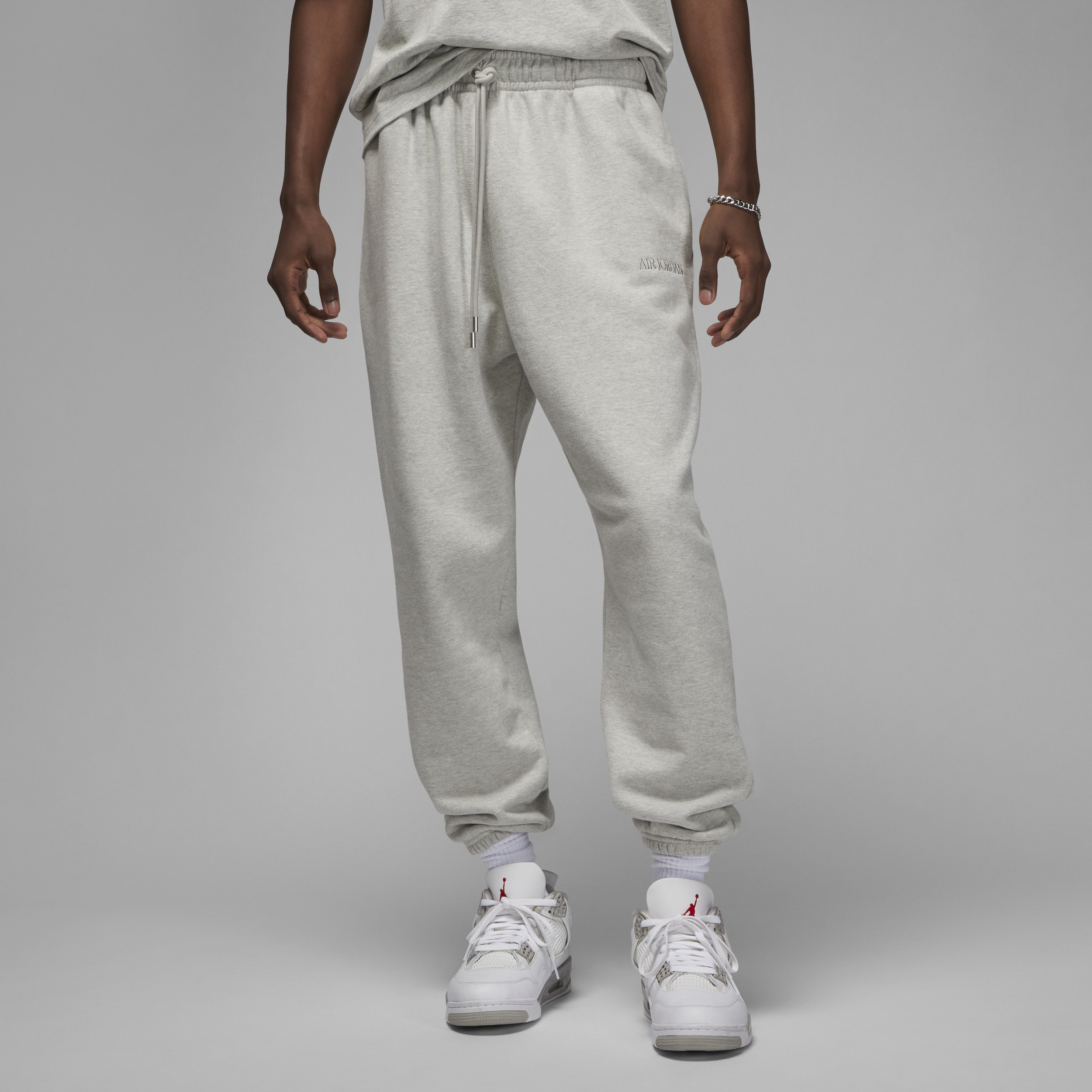 Jordan Men's  Wordmark Fleece Pants In Grey