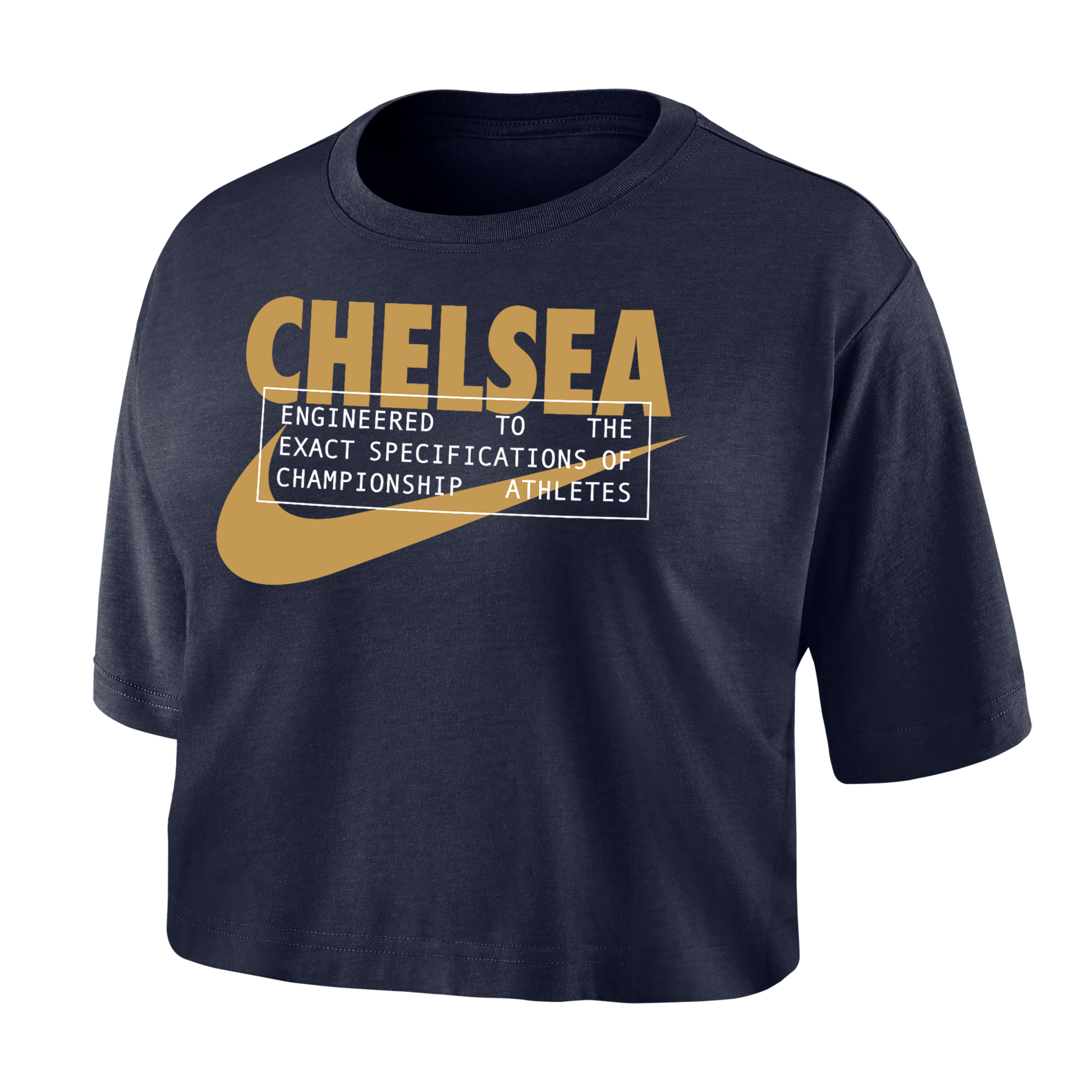 Nike Chelsea Fc  Women's Dri-fit Soccer Cropped T-shirt In Blue