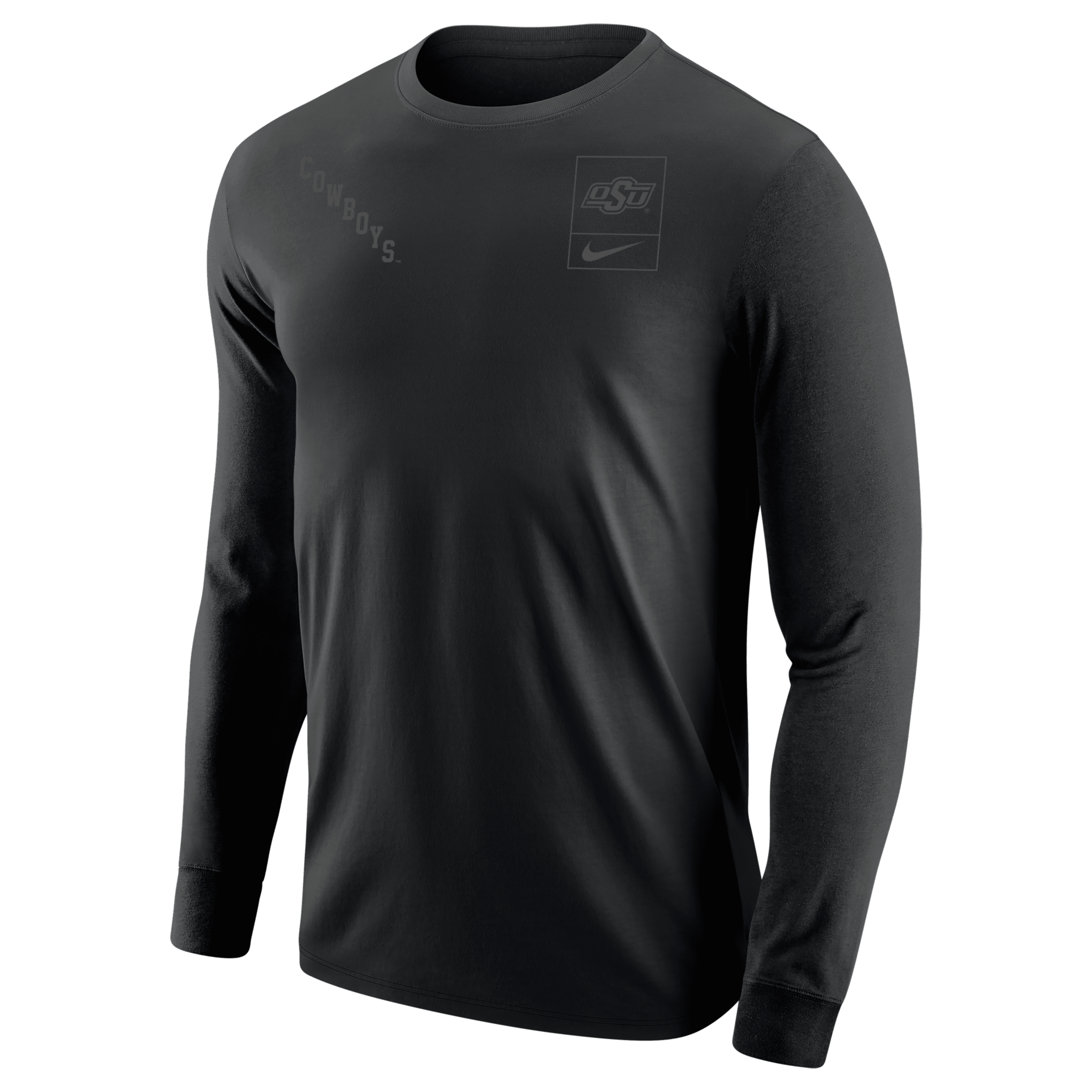 Nike Oklahoma State Olive Pack  Men's College Long-sleeve T-shirt In Black