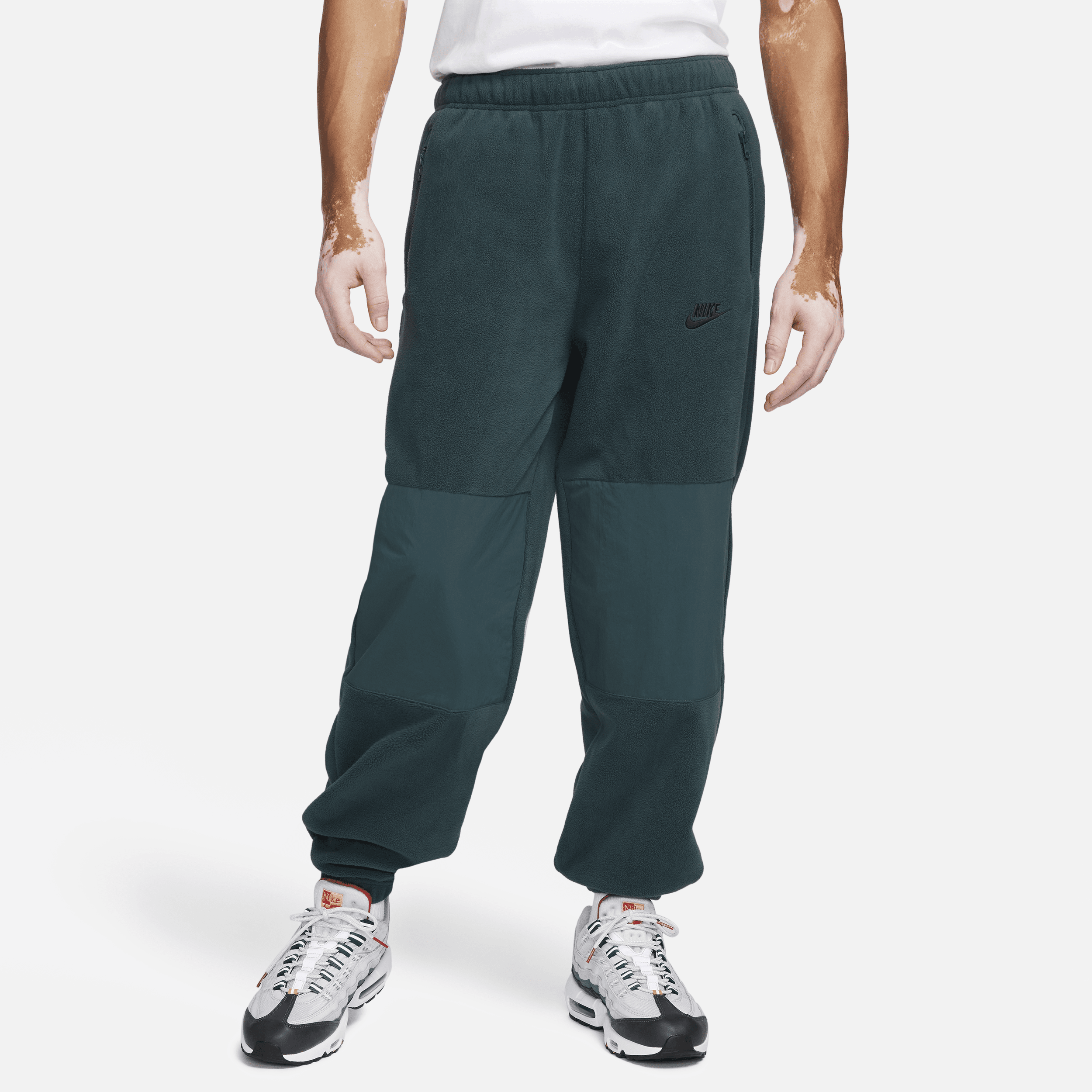 Shop Nike Men's Club Fleece Polar Fleece Pants In Green