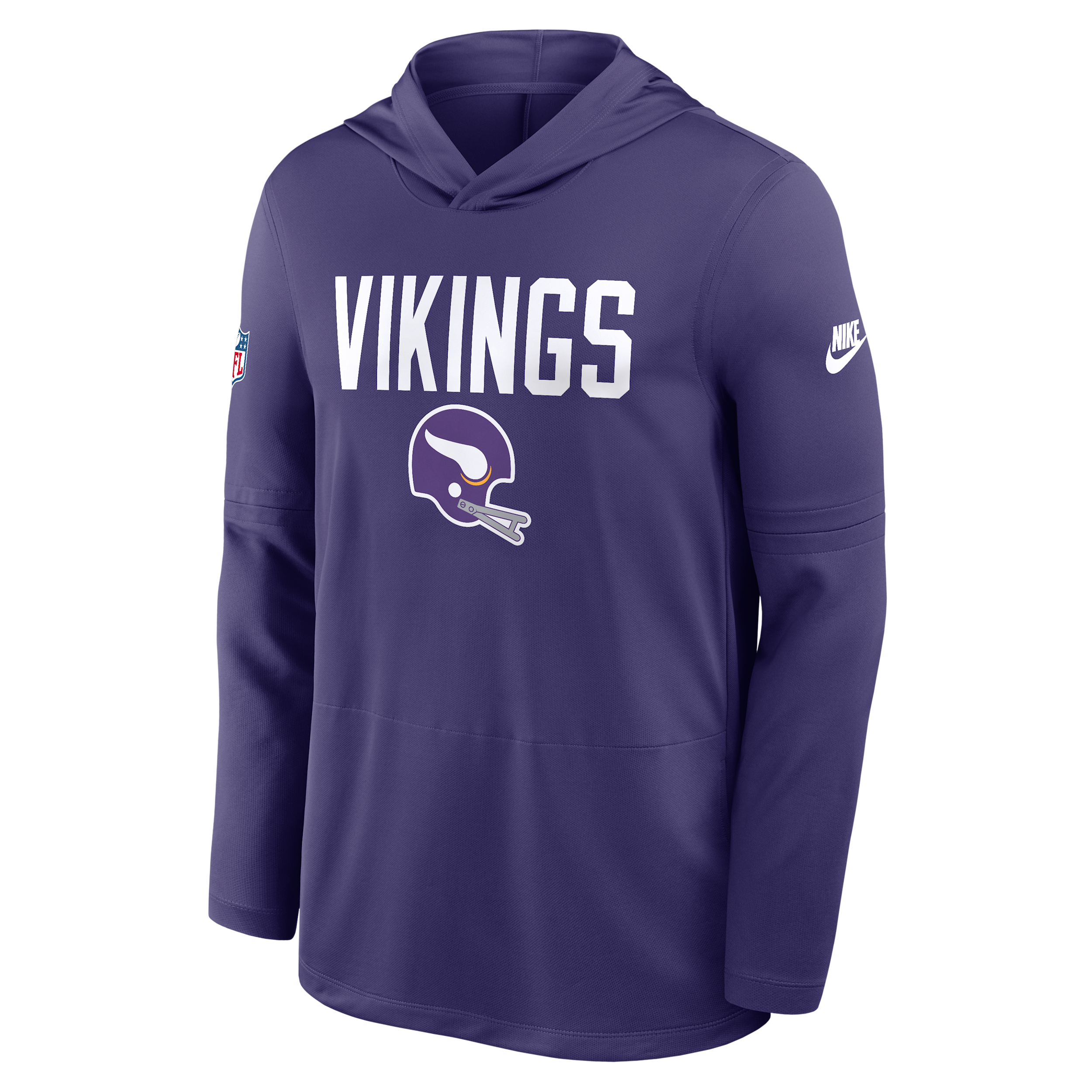 Nike Purple Minnesota Vikings Alt Pack Pass Accuracy Performance Long Sleeve Hoodie T-shirt In Purple