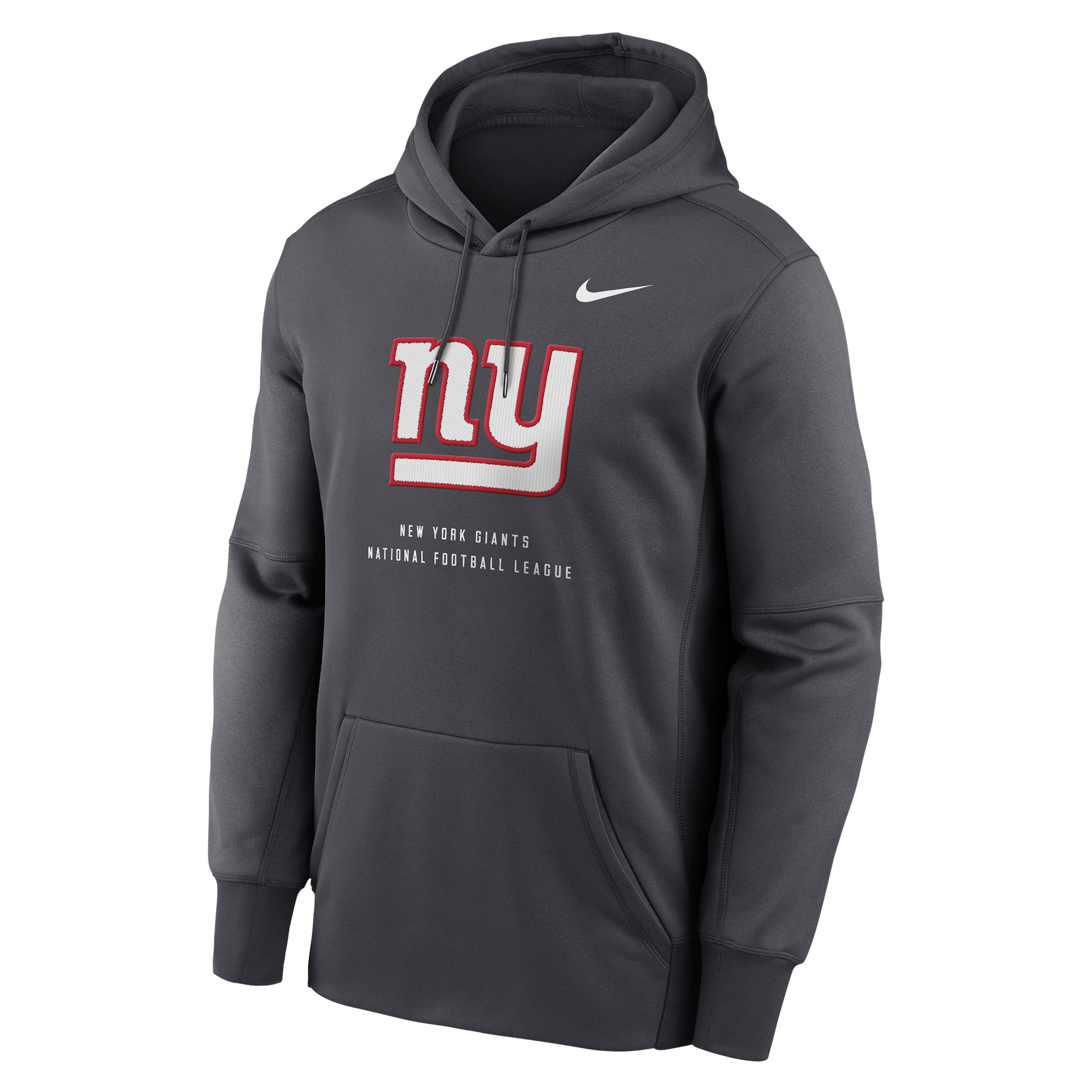 Men's New York Giants Nike Therma NFL Pullover Hoodie in Grey | NKAQ06F8I-R7Q