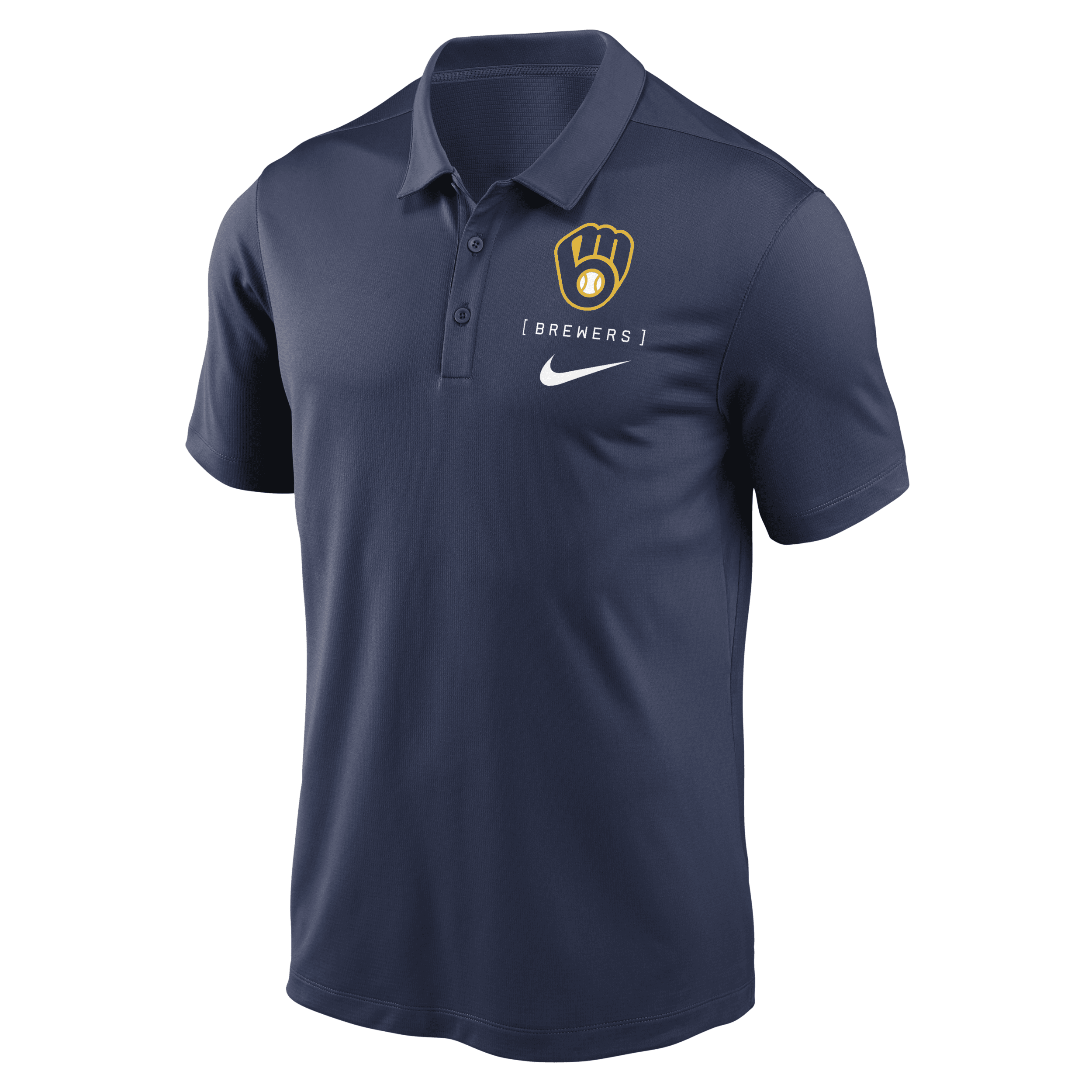 Shop Nike Milwaukee Brewers Franchise Logo  Men's Dri-fit Mlb Polo In Blue