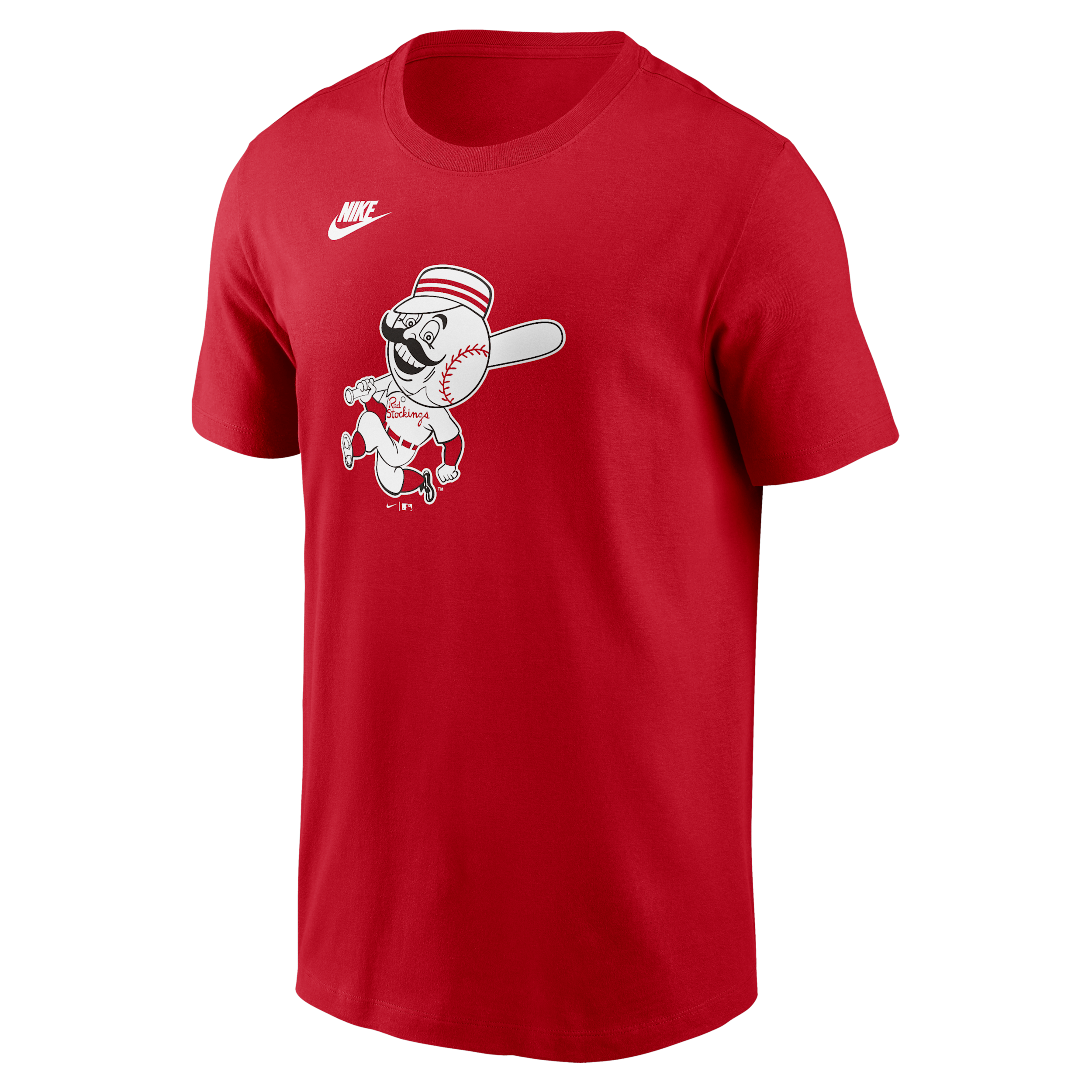 Nike Red Cincinnati Reds Cooperstown Collection Team Logo T-shirt In Red